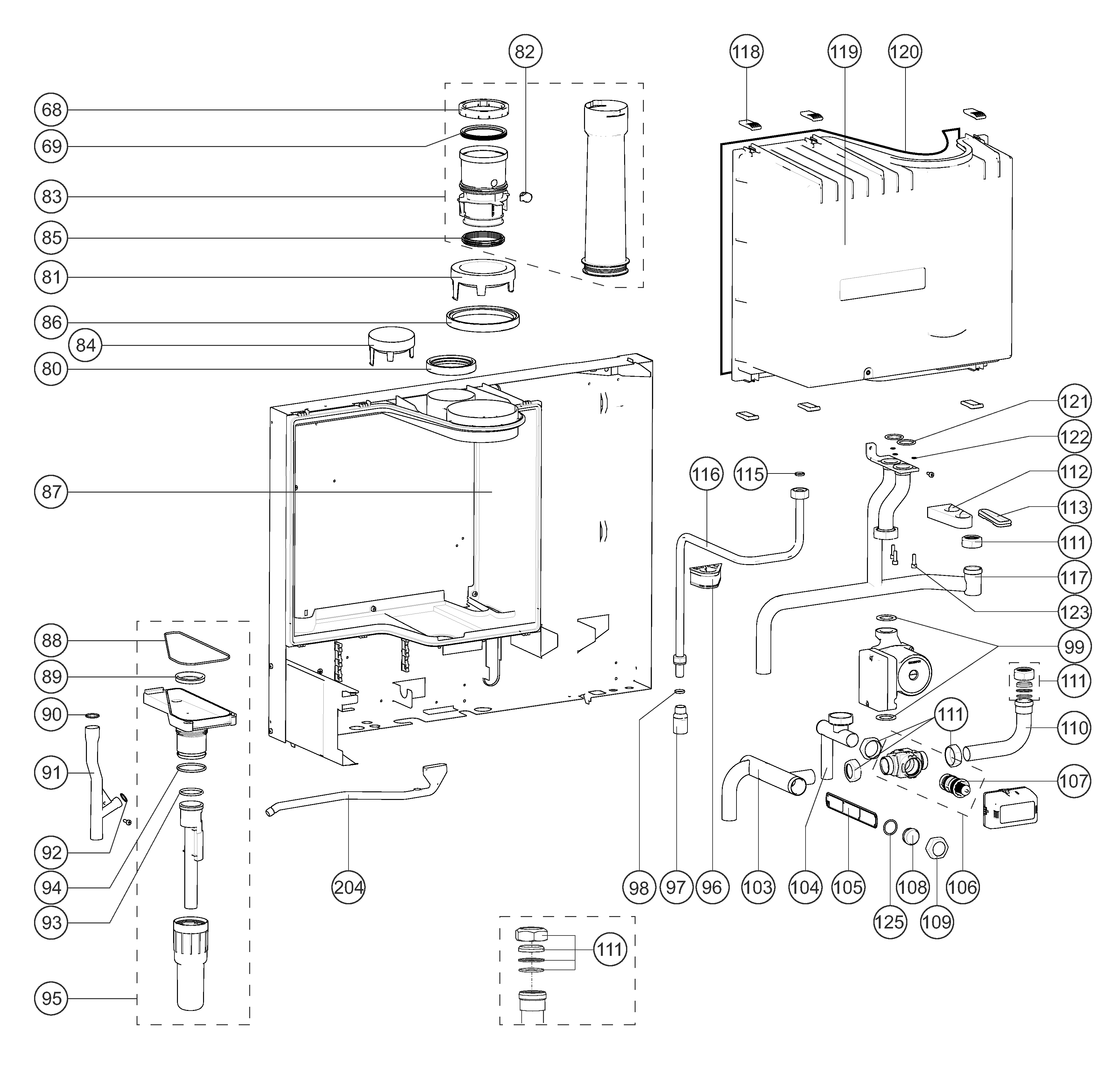 Atag Q25SR | vanaf 2020 OSS1 exploded tekening