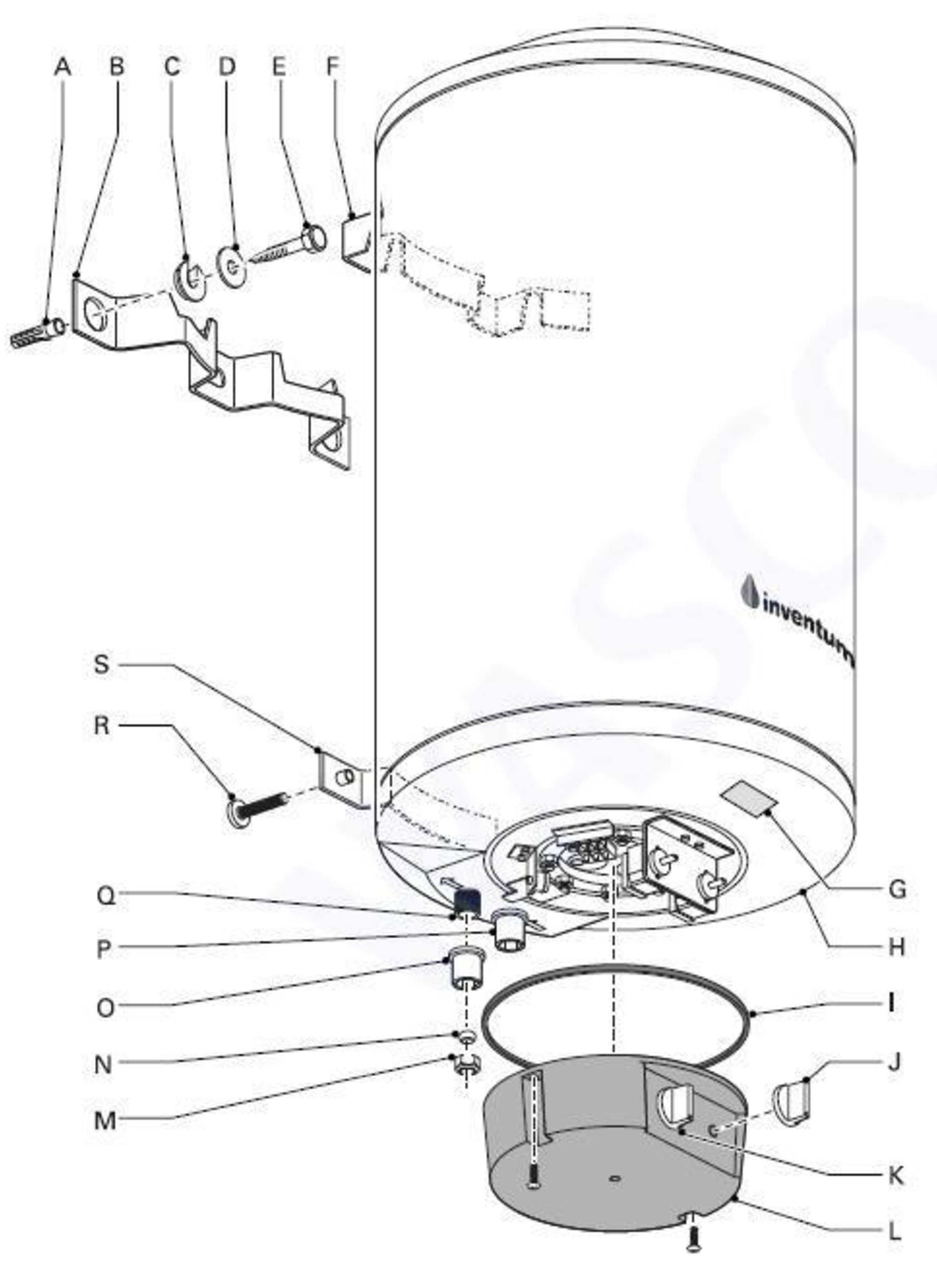 Inventum EDR 50 Nachtstroom exploded tekening