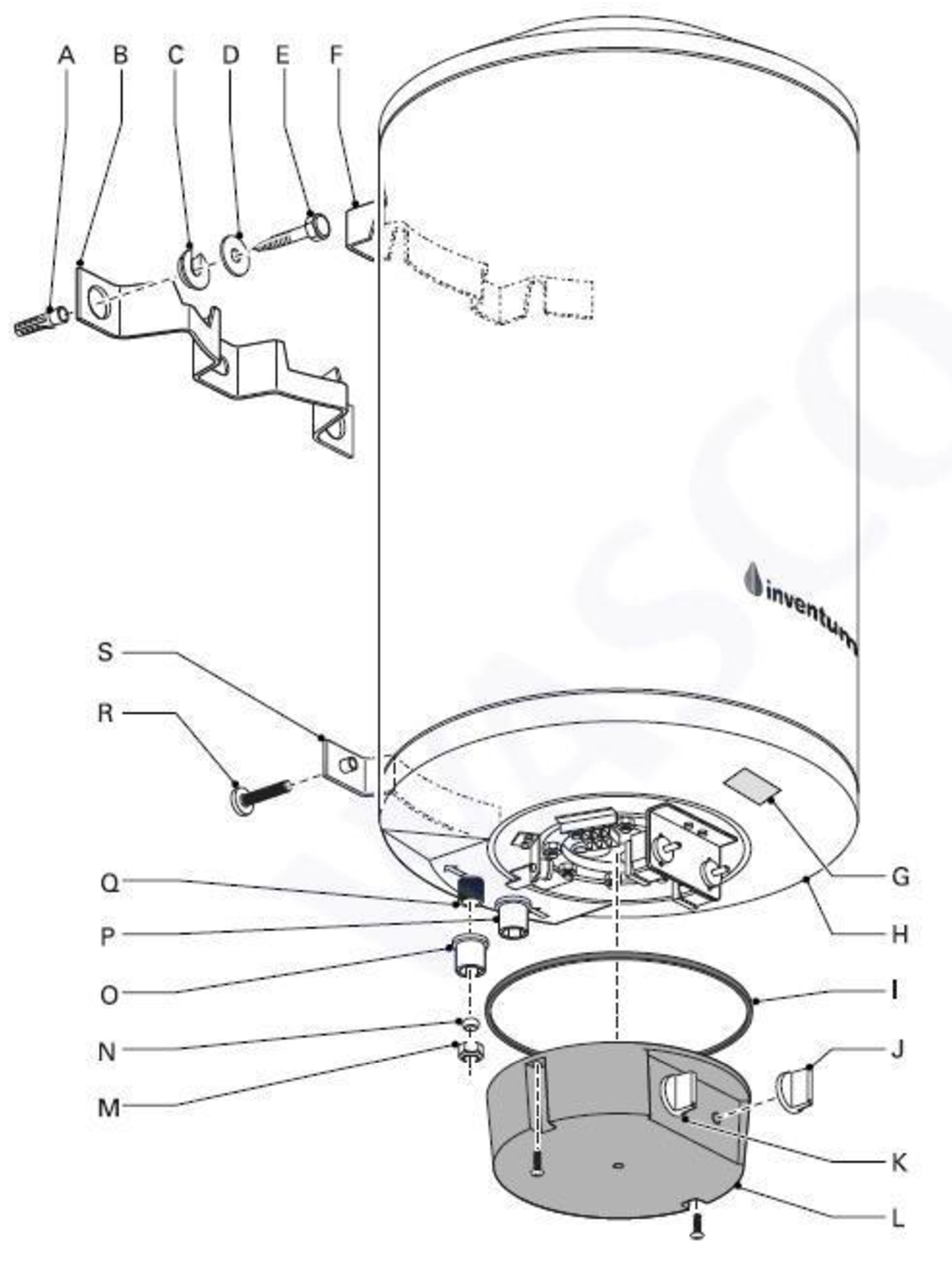Inventum EDR 151 Comfort exploded tekening