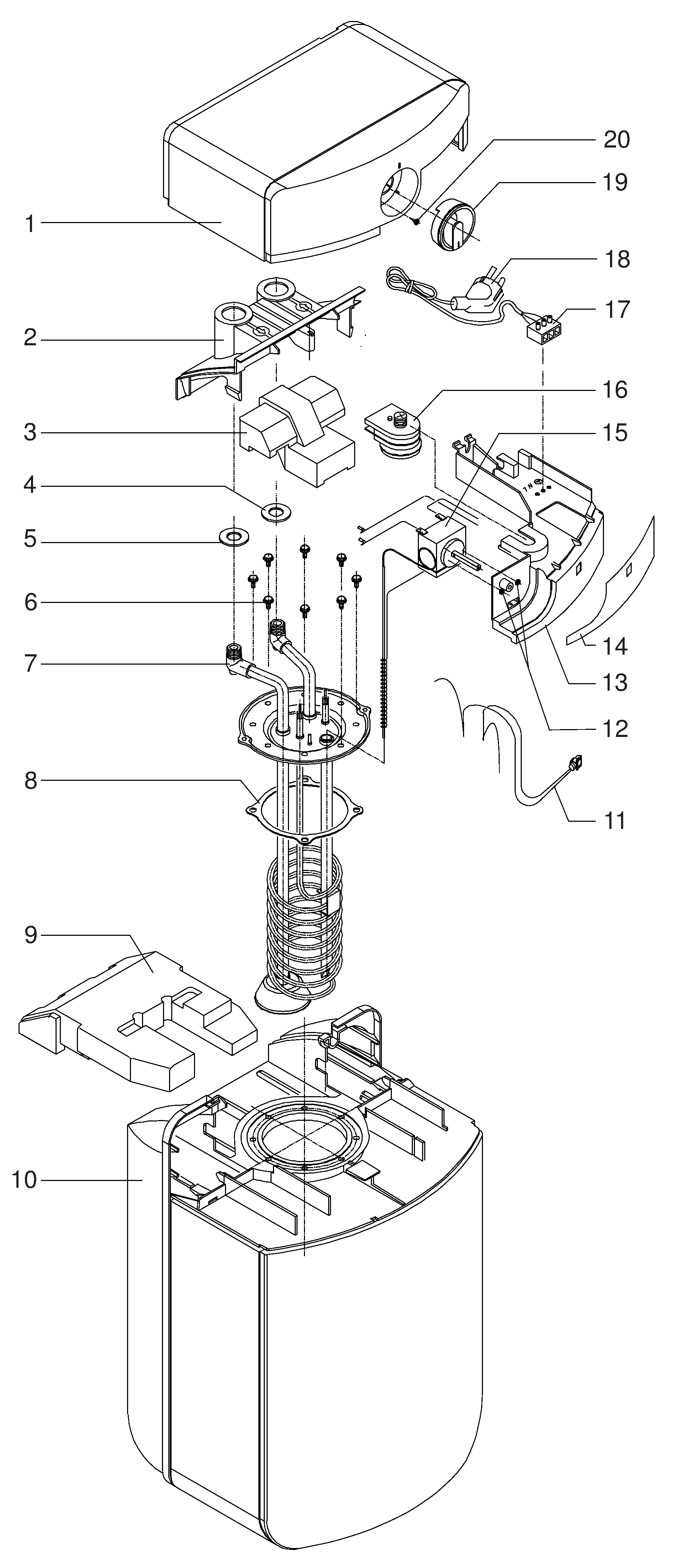 Itho Daalderop Close-in 15 (vanaf 1996) exploded tekening