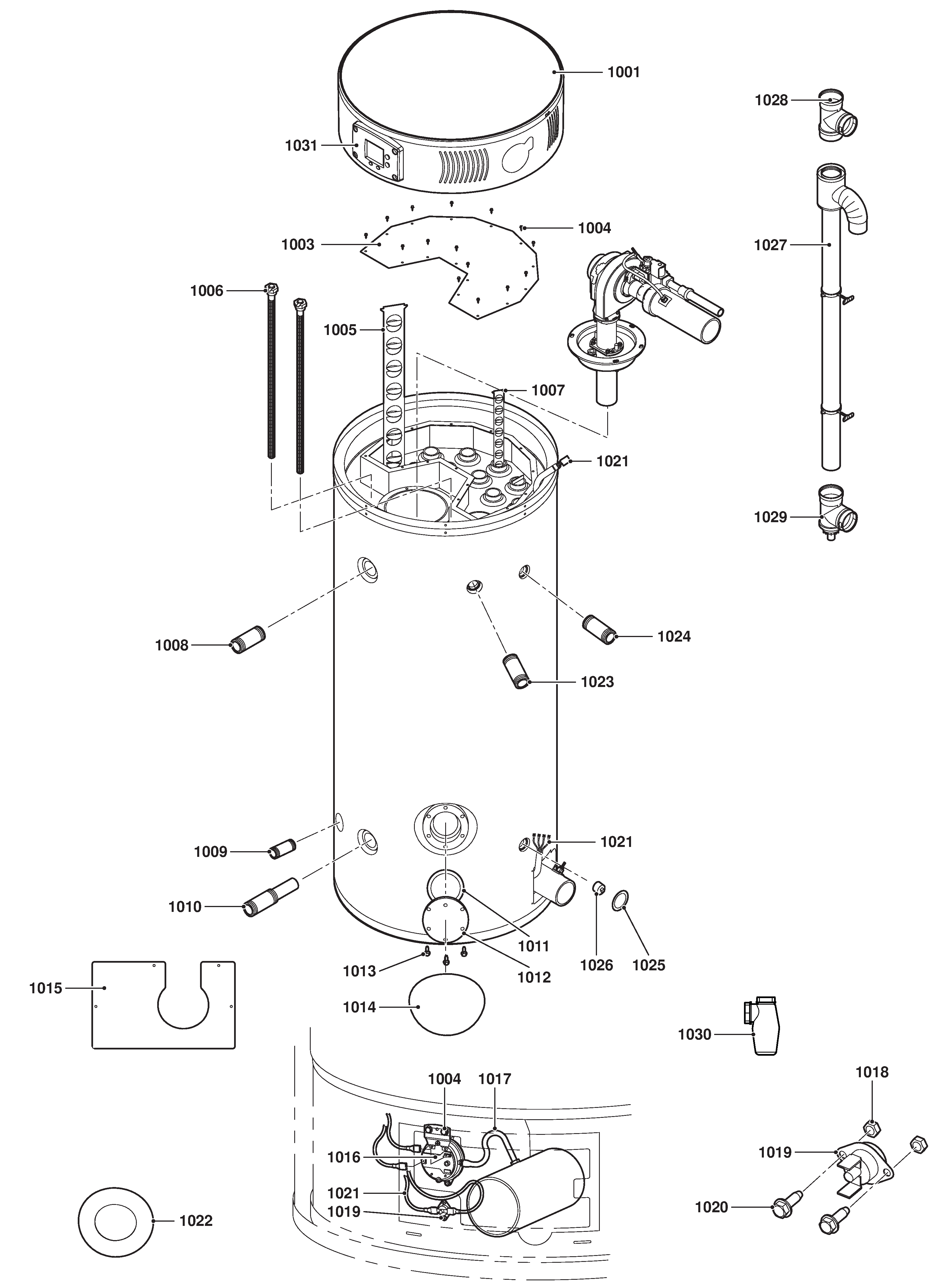 Remeha Sentry EF PRO exploded tekening
