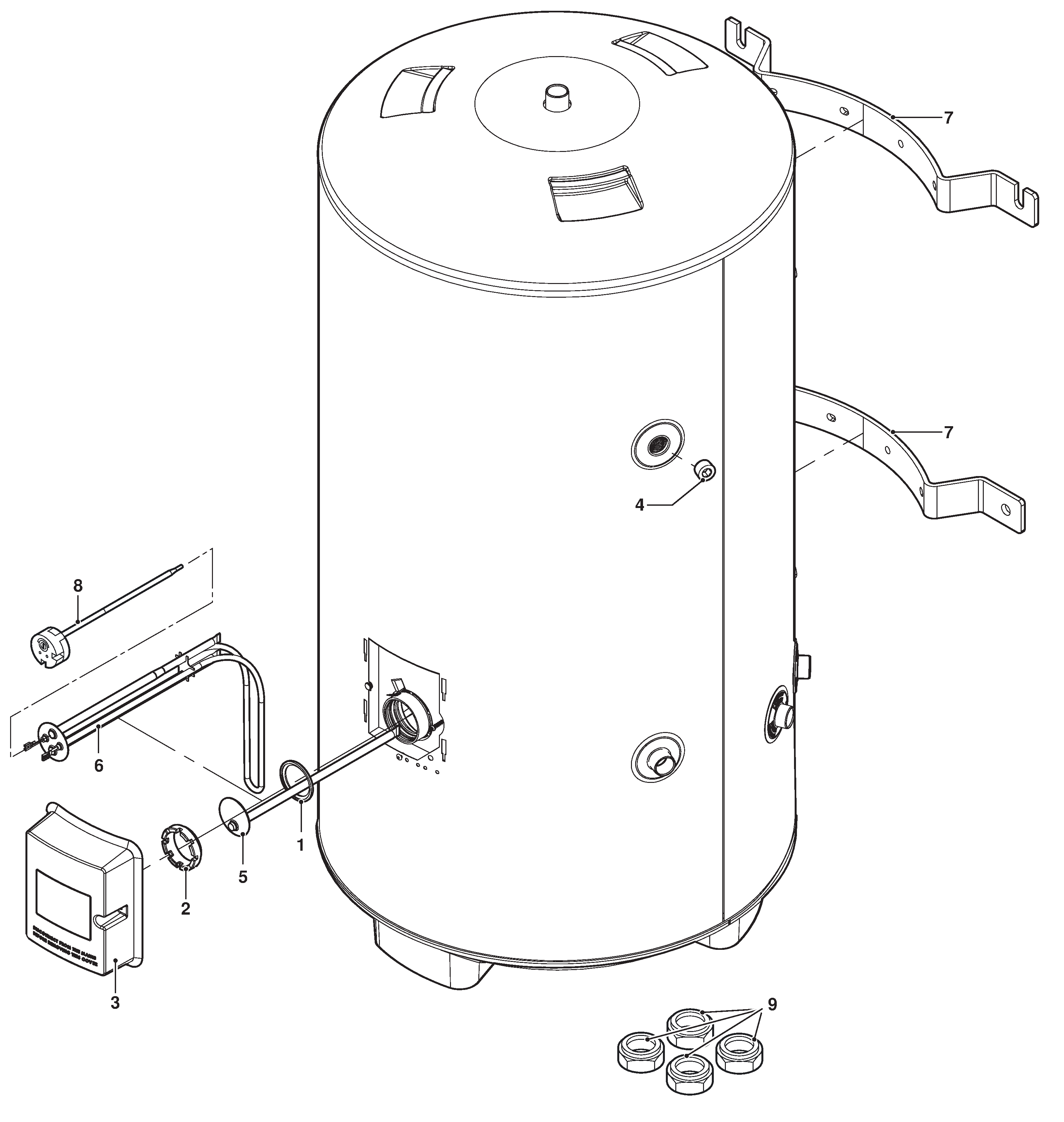 Remeha Aqua Pro (en Premier Plus) exploded tekening