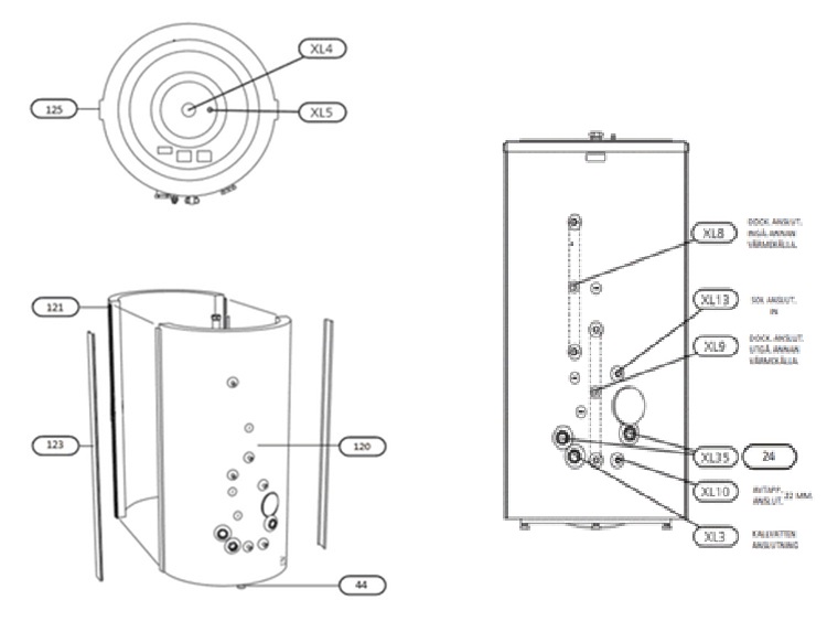 Nibe VPB 500 exploded tekening