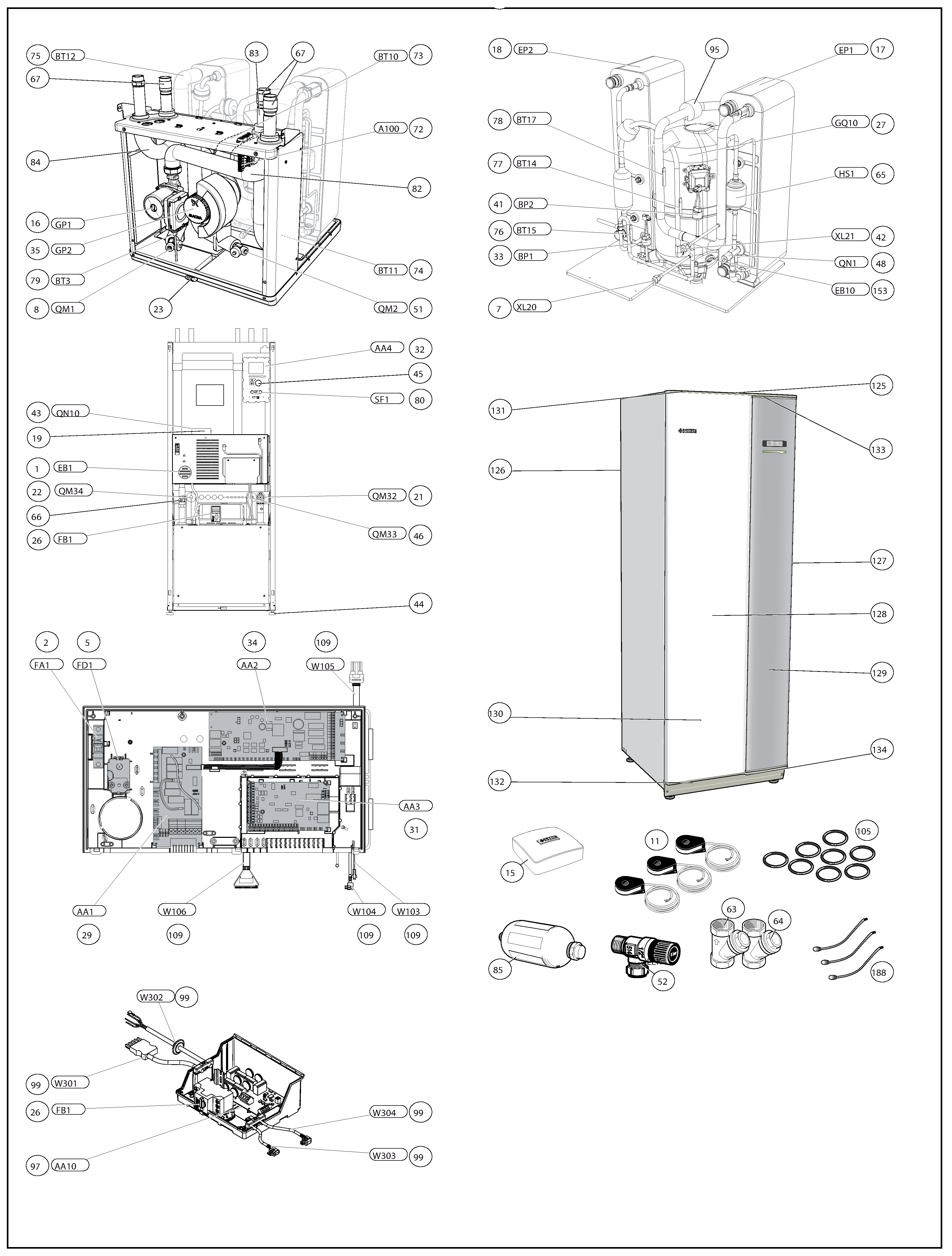 Nibe F1145-6 EXP | 065094 exploded tekening