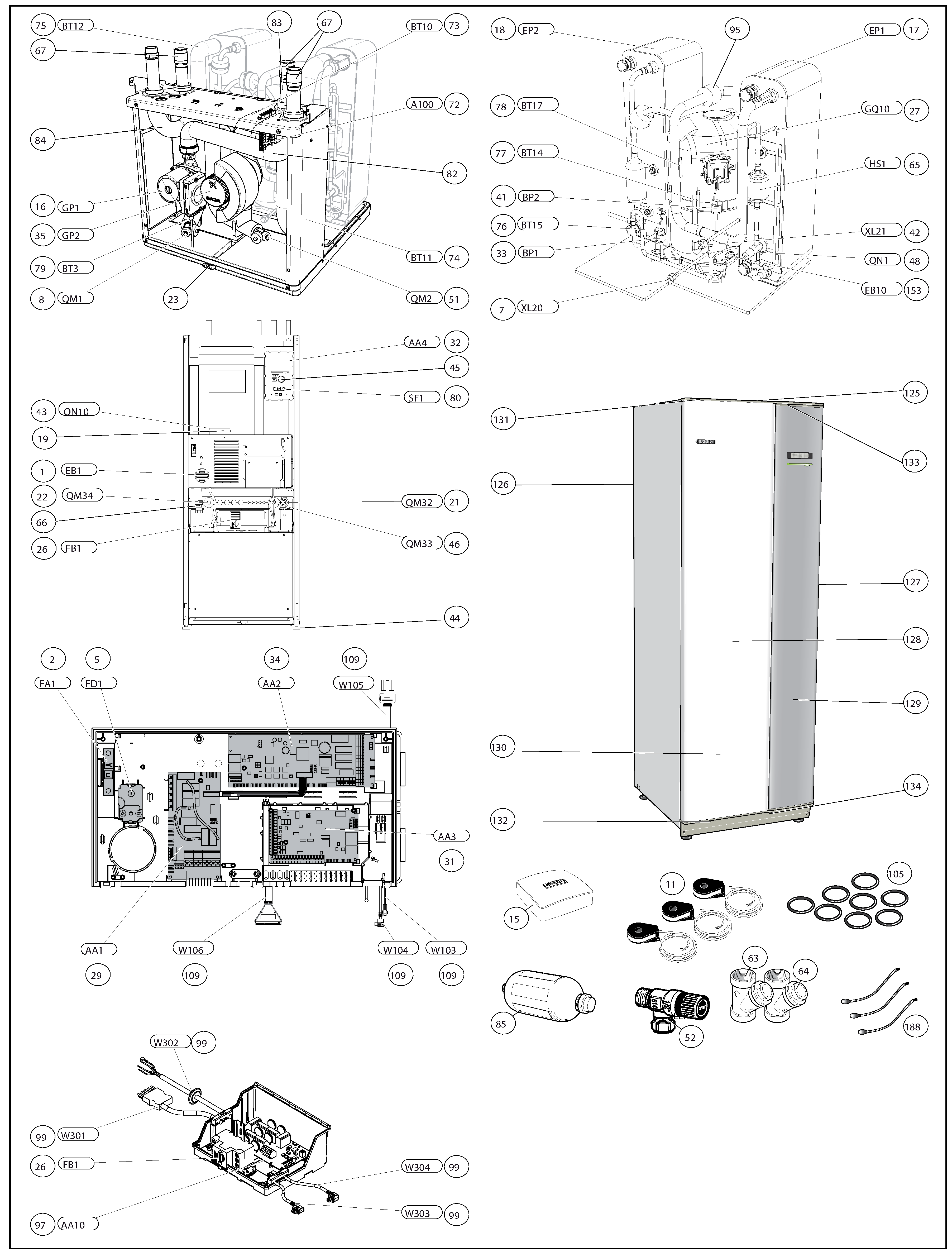 Nibe F1145-8 EXP | 065095 exploded tekening
