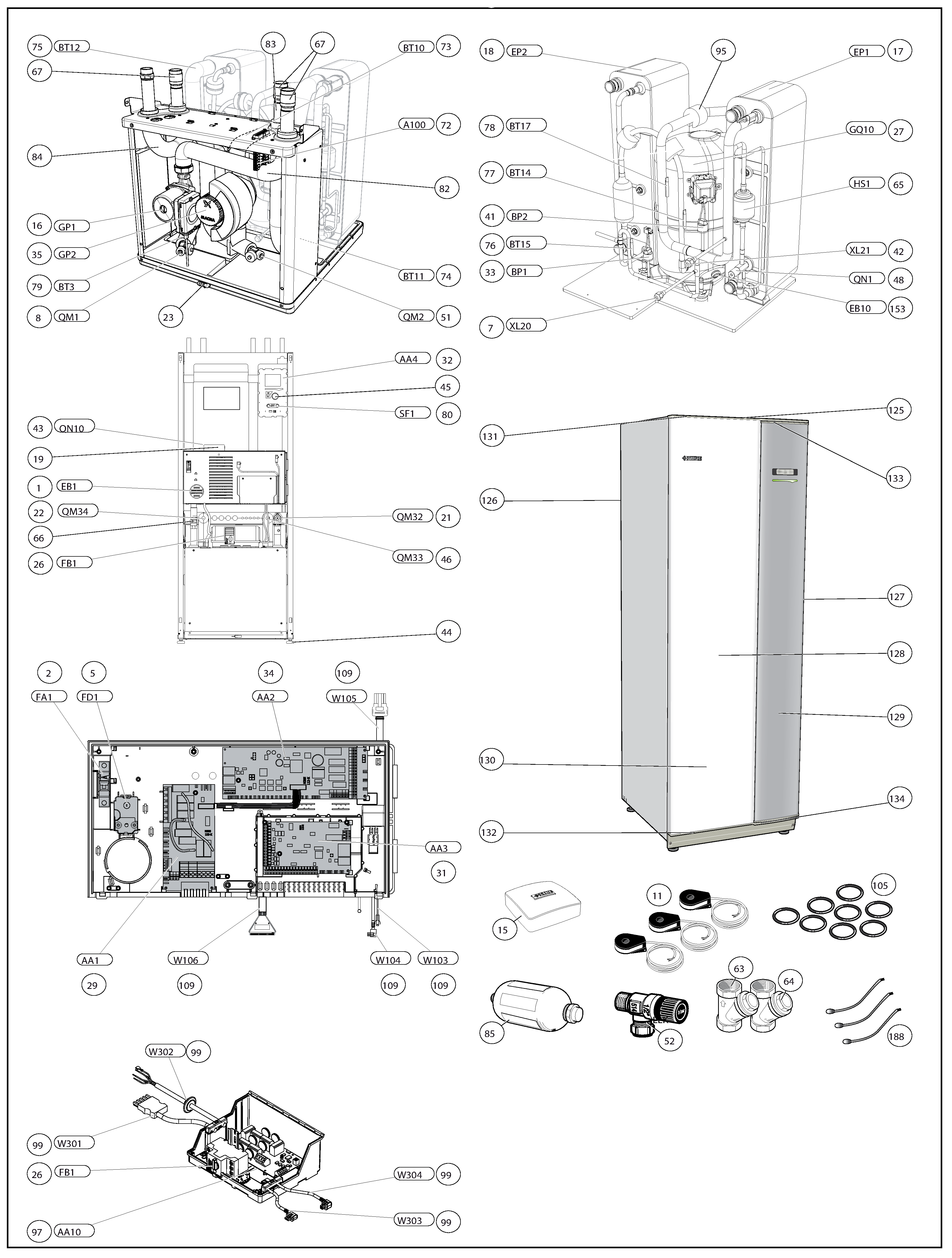 Nibe F1145-10 EXP | 065096 exploded tekening