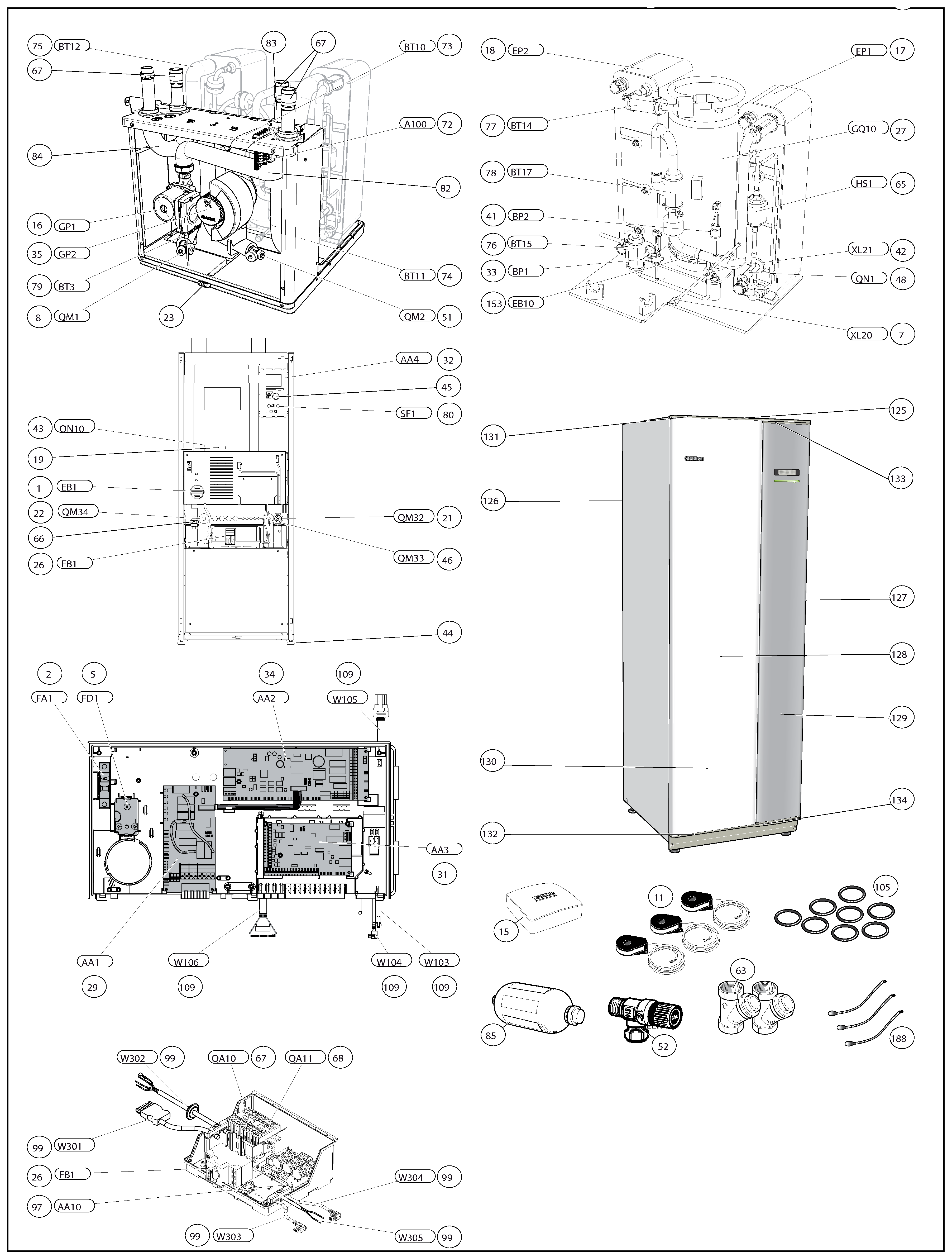 Nibe F1145-15 EXP | 065098 exploded tekening