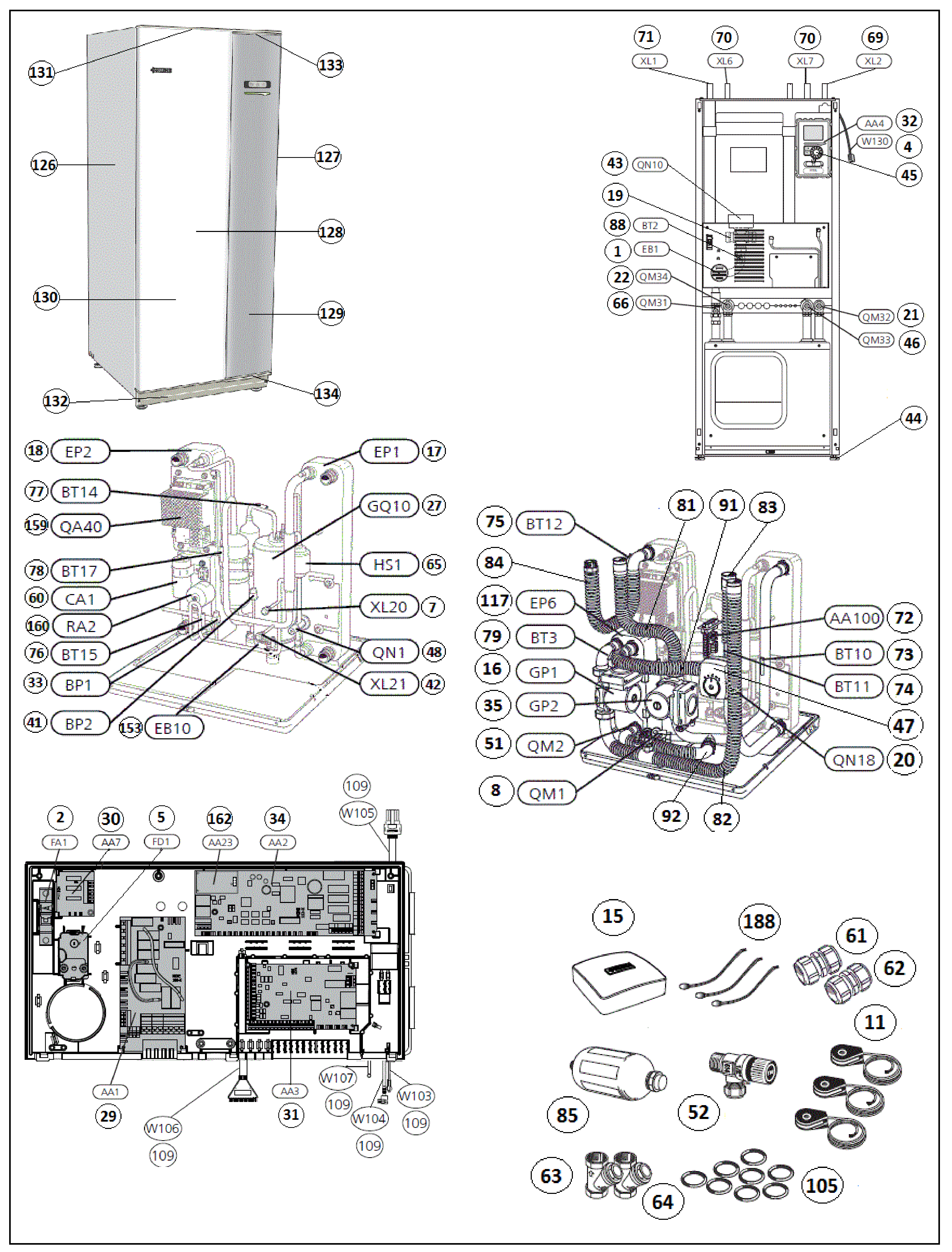 Nibe F1155-6 PC | 065276 exploded tekening
