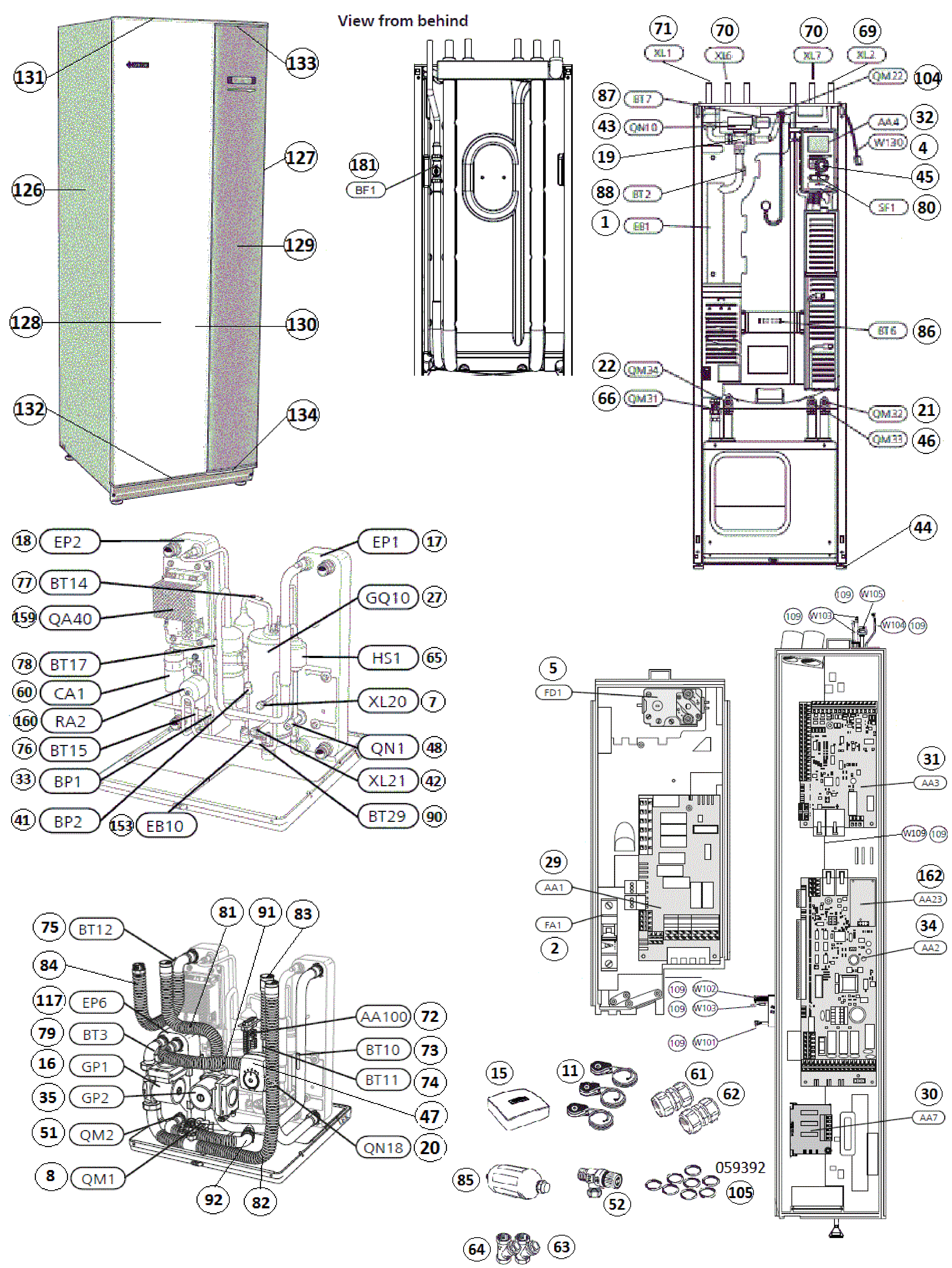 Nibe F1255-6 R PC | 65272 exploded tekening