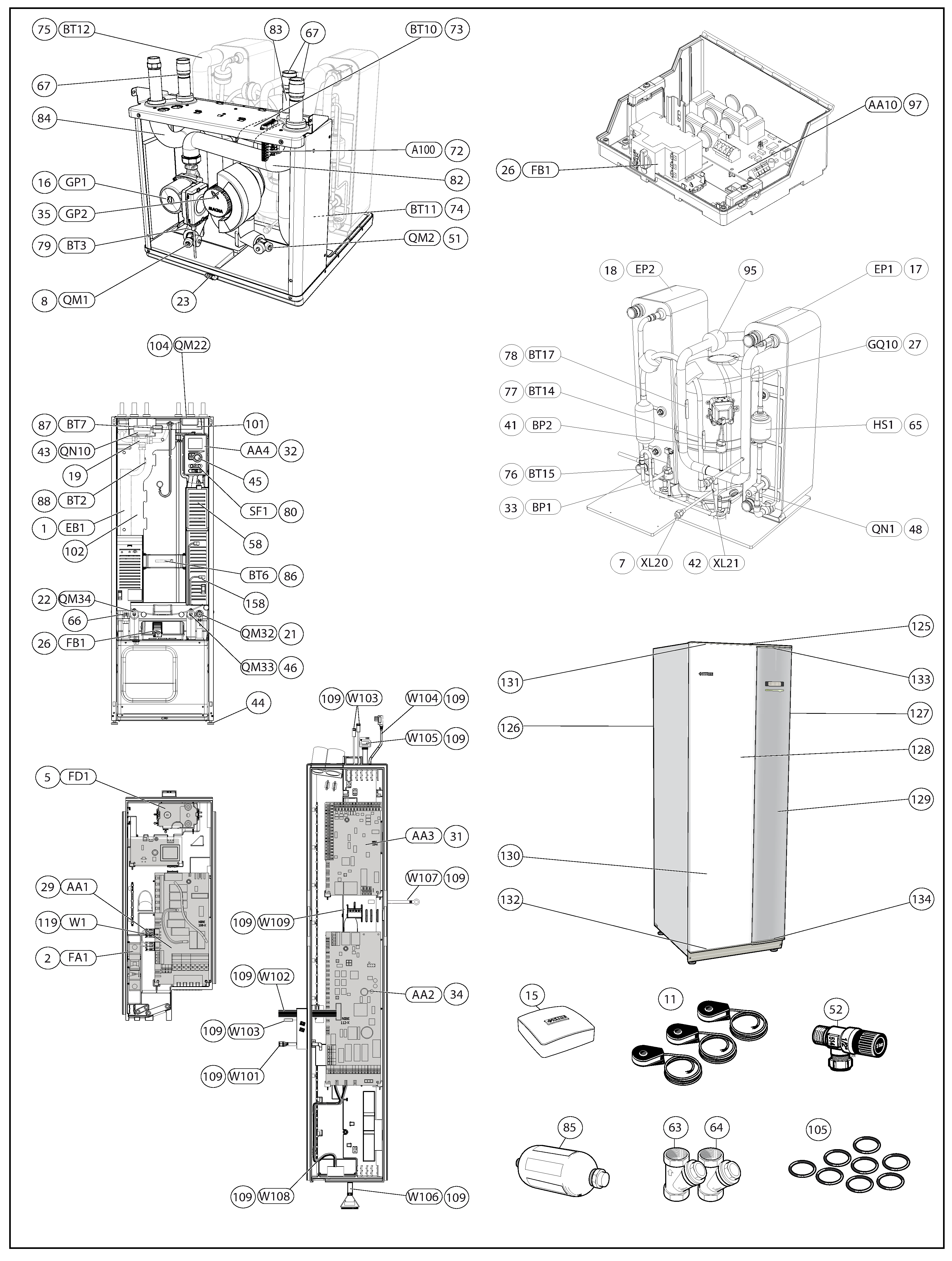 Nibe F1245-10 R | 065082 exploded tekening