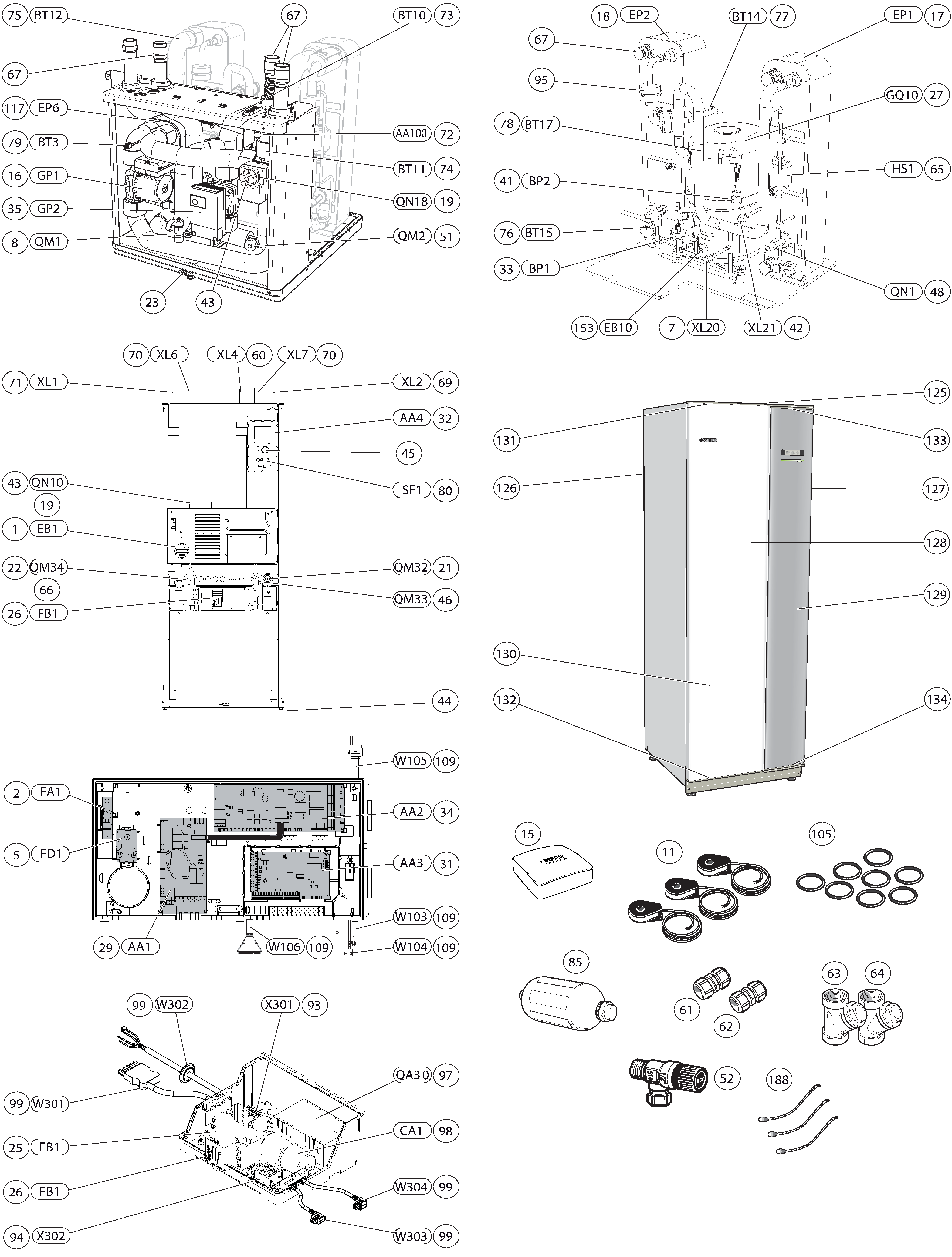 Nibe Fighter F1245-5PC exploded tekening