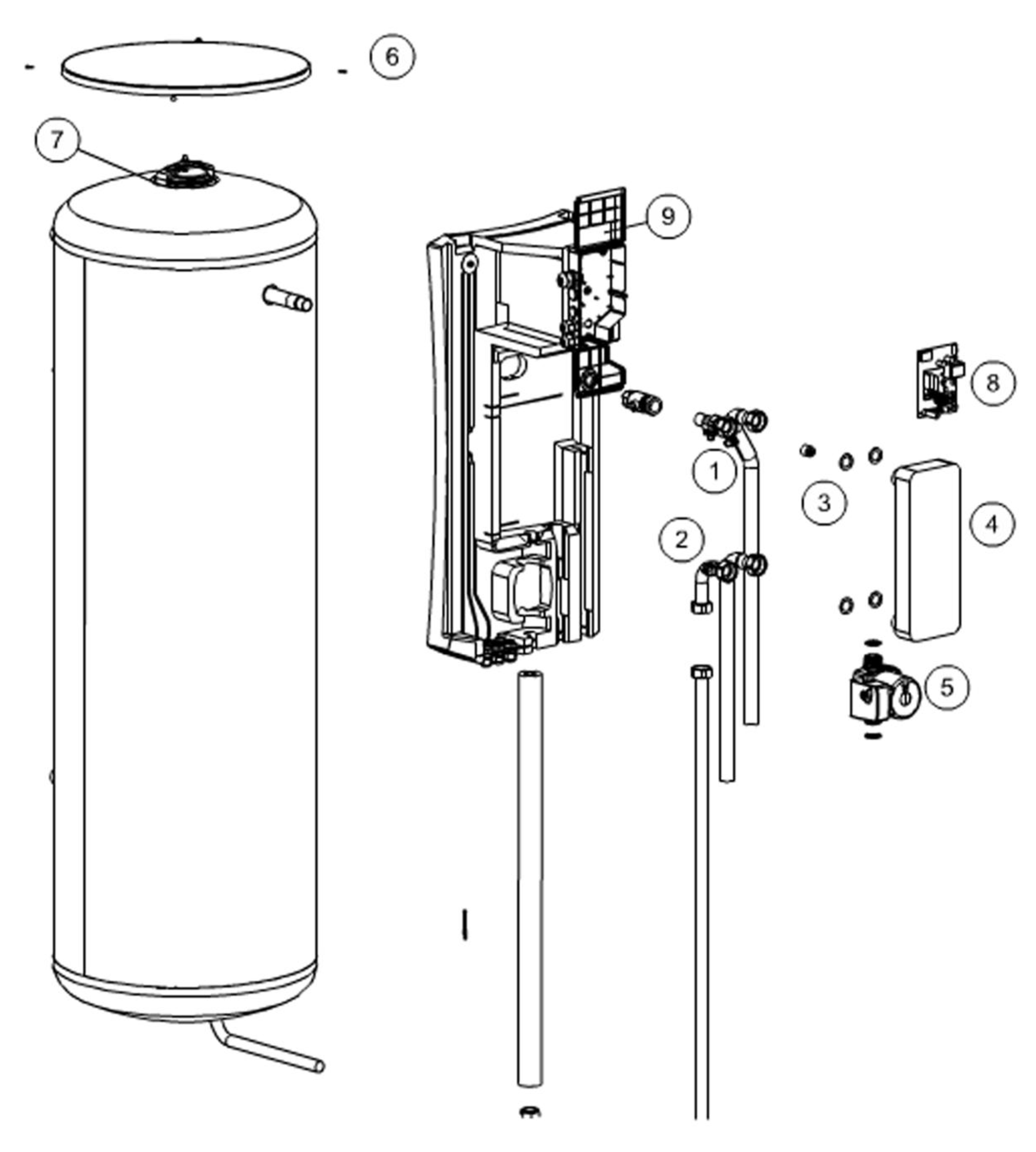Itho Daalderop OLB2 500 DDSLT exploded tekening