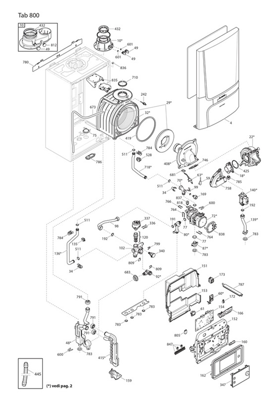Remeha Calenta Ace-Matic 35ds exploded tekening