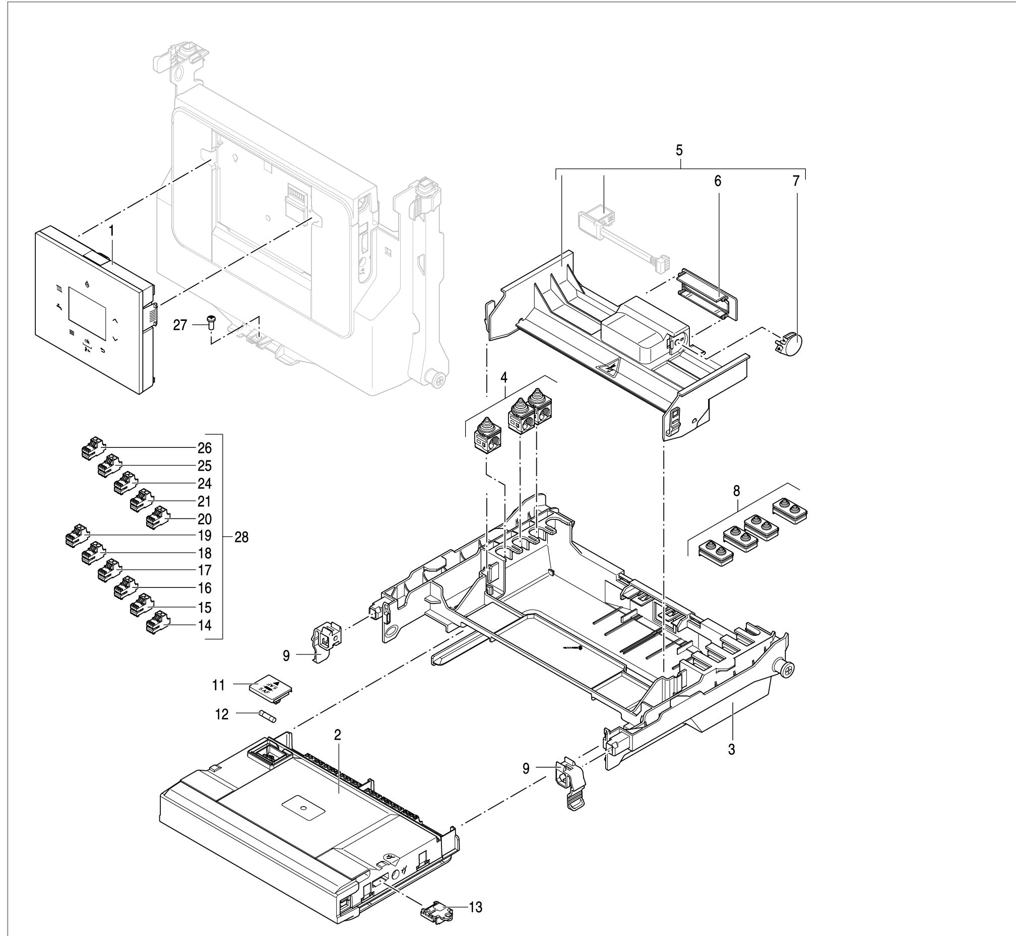 Nefit (Bosch) 9700i AquaPower Plus HRC30 CW6 exploded tekening