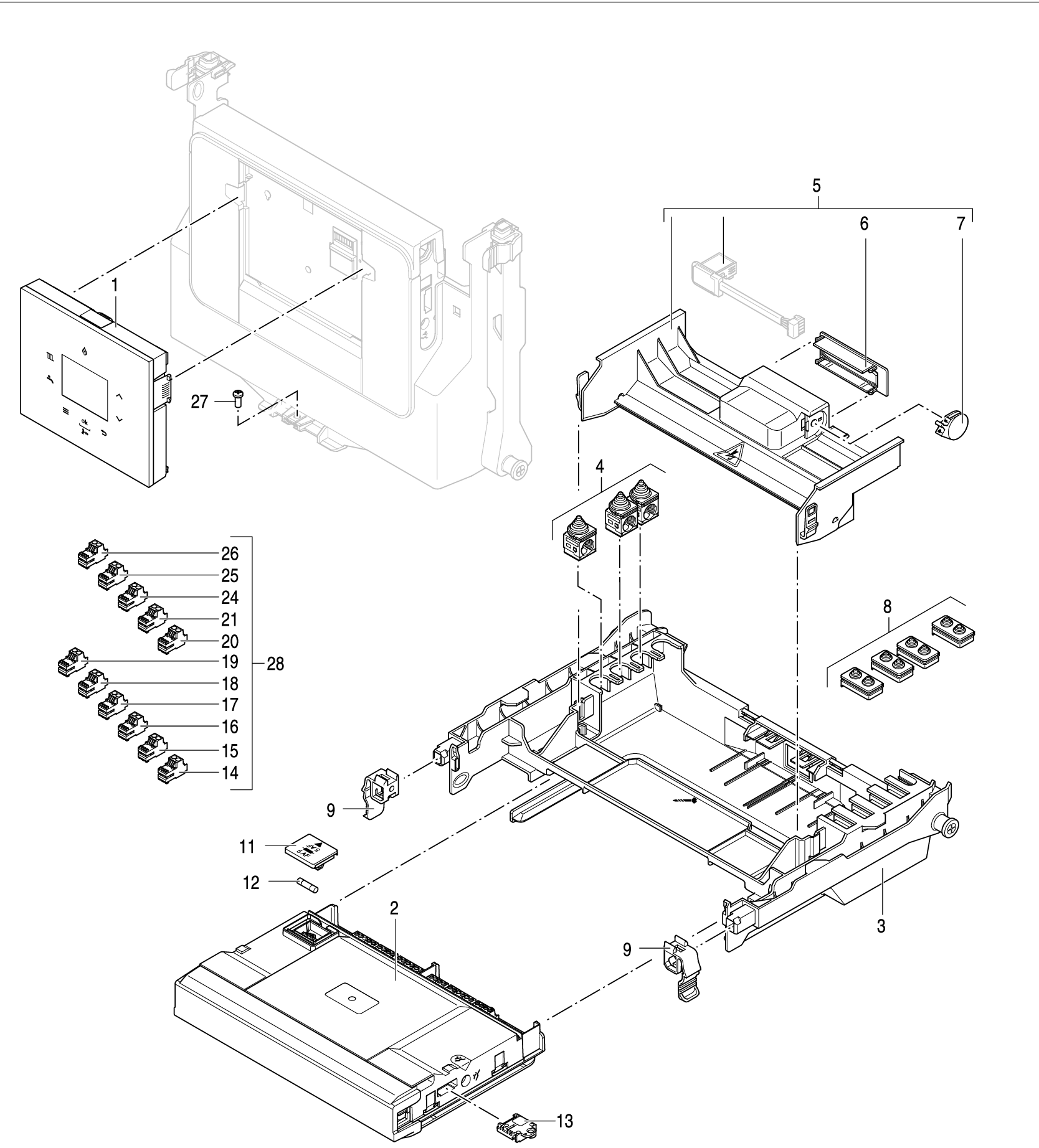 Nefit (Bosch) 9700i AquaPower Plus HRC45 CW6 exploded tekening