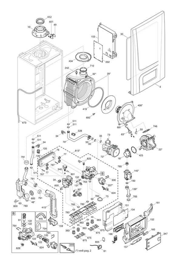 Remeha Elga Ace All-in-One exploded tekening