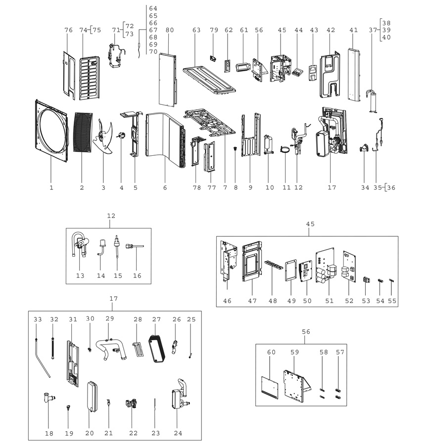 Bosch Compress 2000 AWS (CS2000AWF 4 R-S) exploded tekening