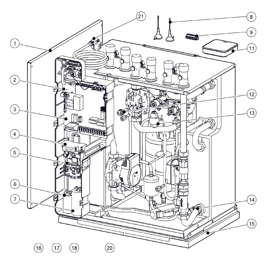 Itho Daalderop 5e generatie WPU 18-C (03-00719) exploded tekening