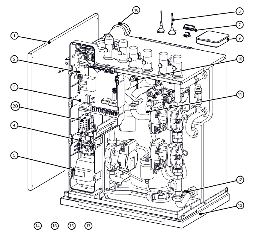 Itho Daalderop 5e generatie WPU 75-I (03-00687) exploded tekening