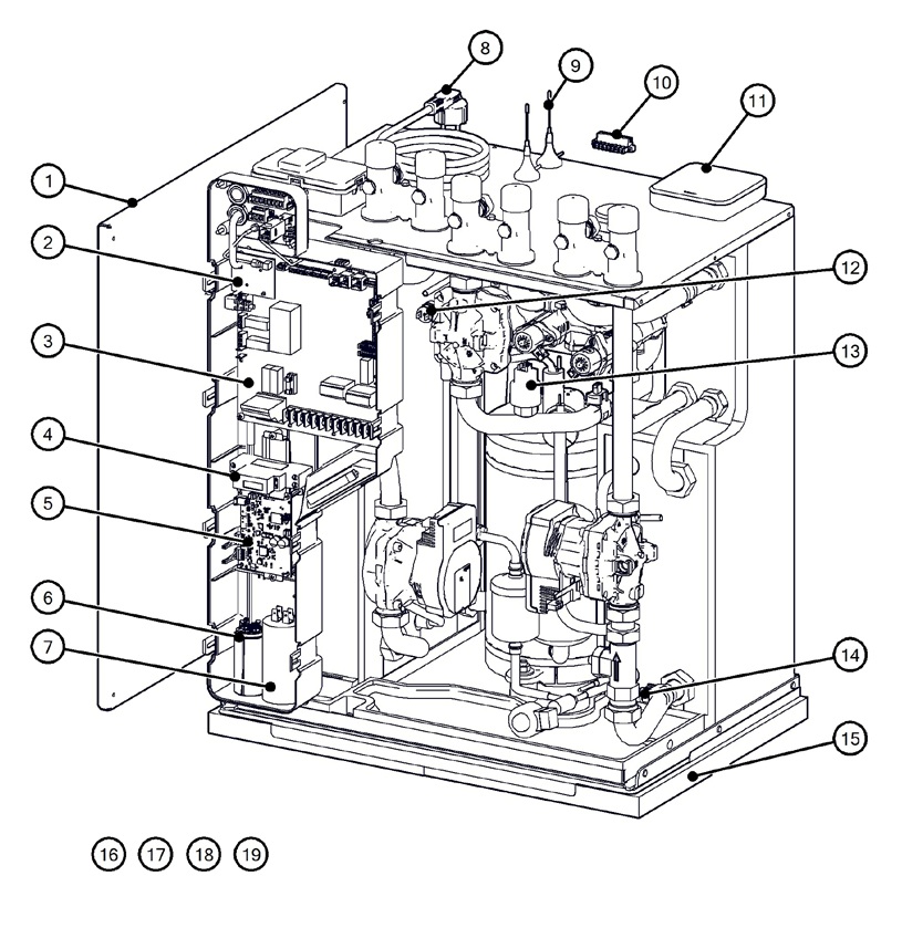 Itho Daalderop 5e generatie WPU 25-I (03-00682) exploded tekening