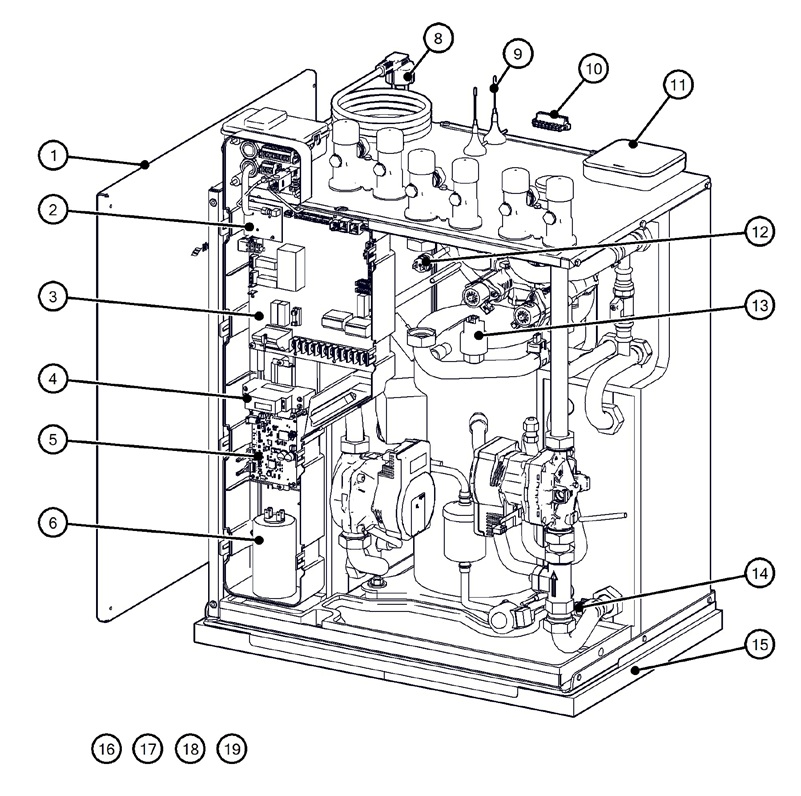 Itho Daalderop 5e generatie WPU 45-I (03-00684) exploded tekening