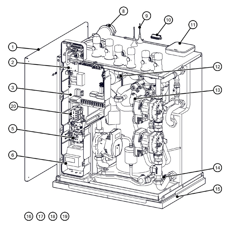 Itho Daalderop 5e generatie WPU 65-I (03-00686) exploded tekening