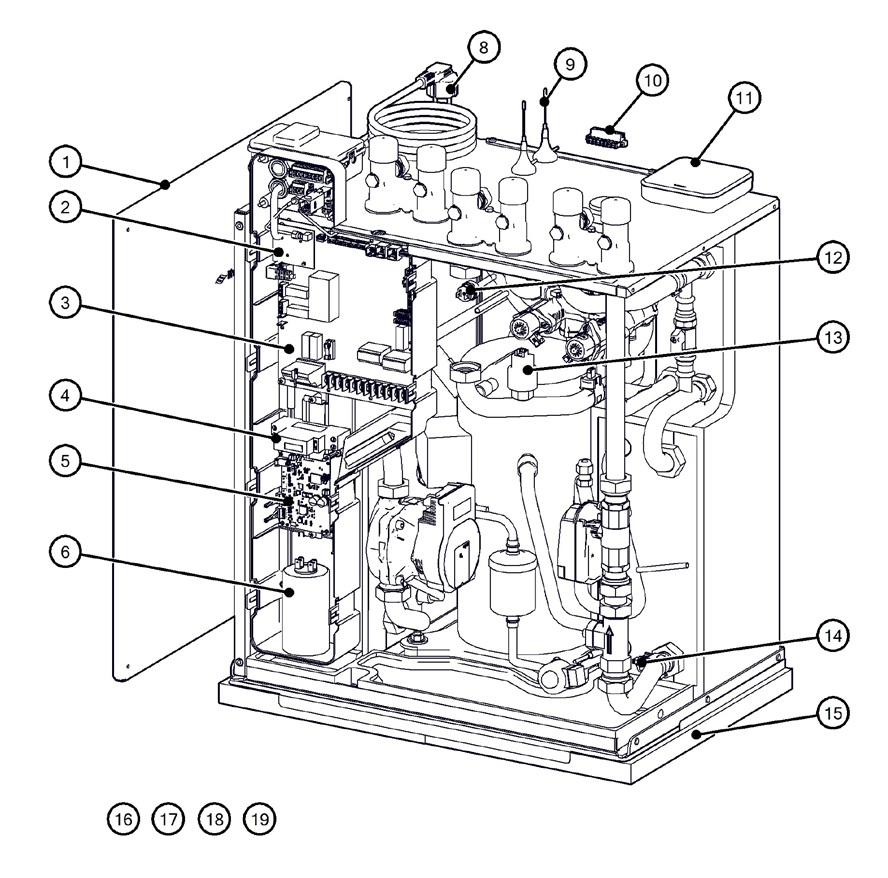 Itho Daalderop 5e generatie WPU 45-C (03-00690) exploded tekening