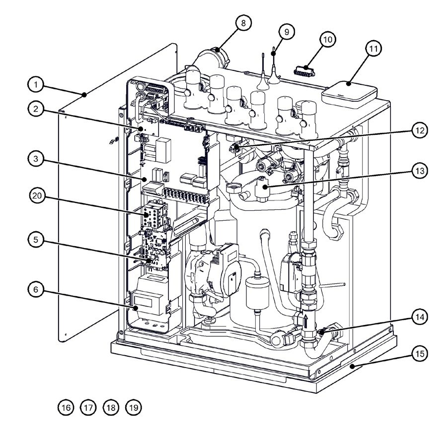 Itho Daalderop 5e generatie WPU 55-C (03-00691) exploded tekening