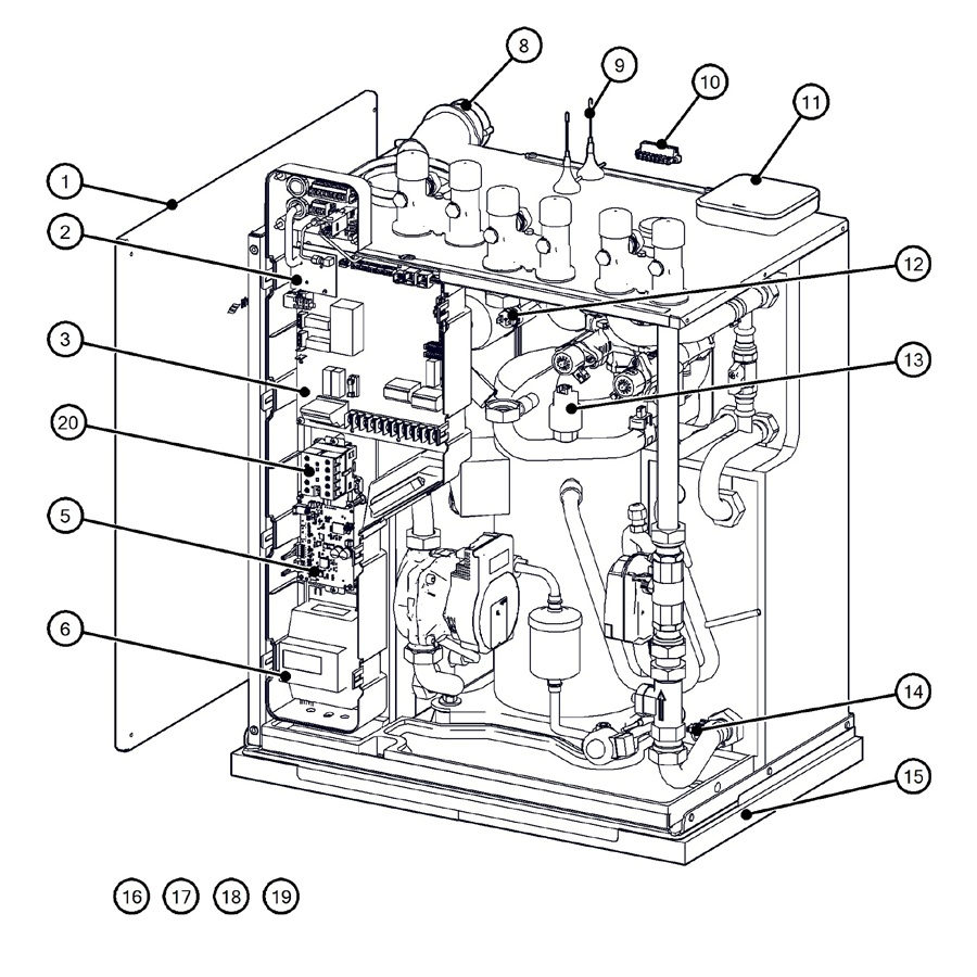 Itho Daalderop 5e generatie WPU 65-C (03-00692) exploded tekening