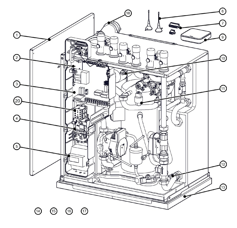 Itho Daalderop 5e generatie WPU 75-C (03-00693) exploded tekening