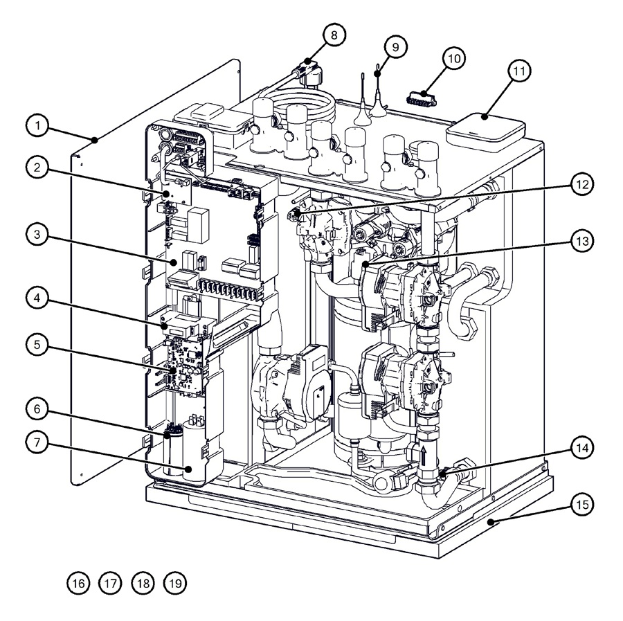 Itho Daalderop 5e generatie WPU 25-KC (03-00694) exploded tekening
