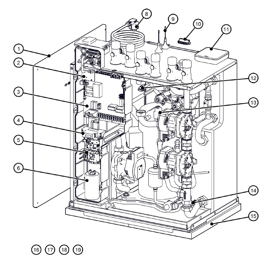 Itho Daalderop 5e generatie WPU 45-KC (03-00696) exploded tekening