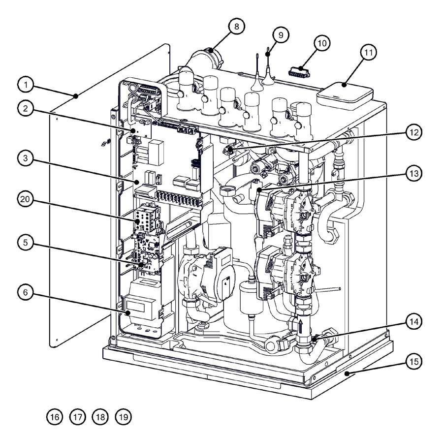 Itho Daalderop 5e generatie WPU 55-KC (03-00697) exploded tekening