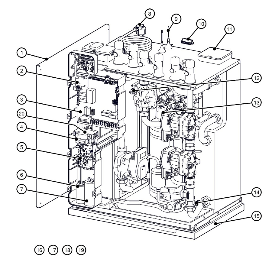 Itho Daalderop 5e generatie WPU 25-E (03-00700) exploded tekening