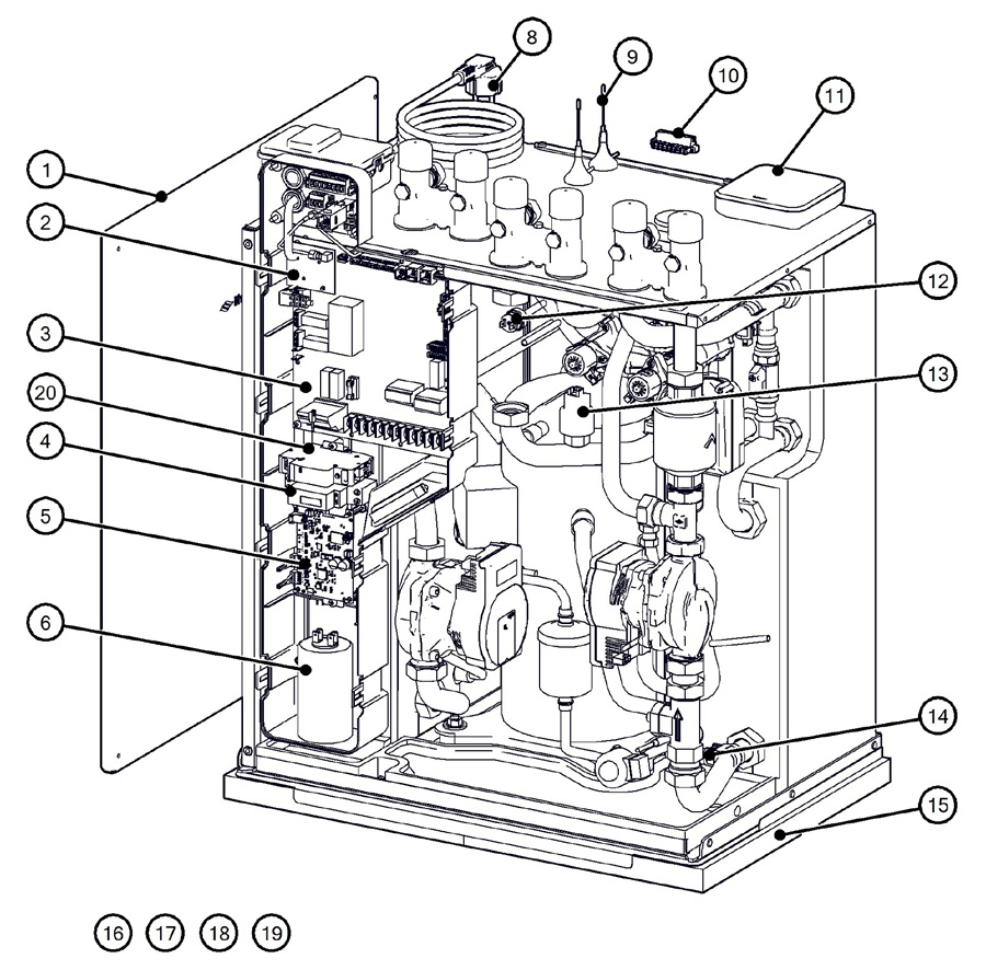 Itho Daalderop 5e generatie WPU 45-COE (03-00708) exploded tekening