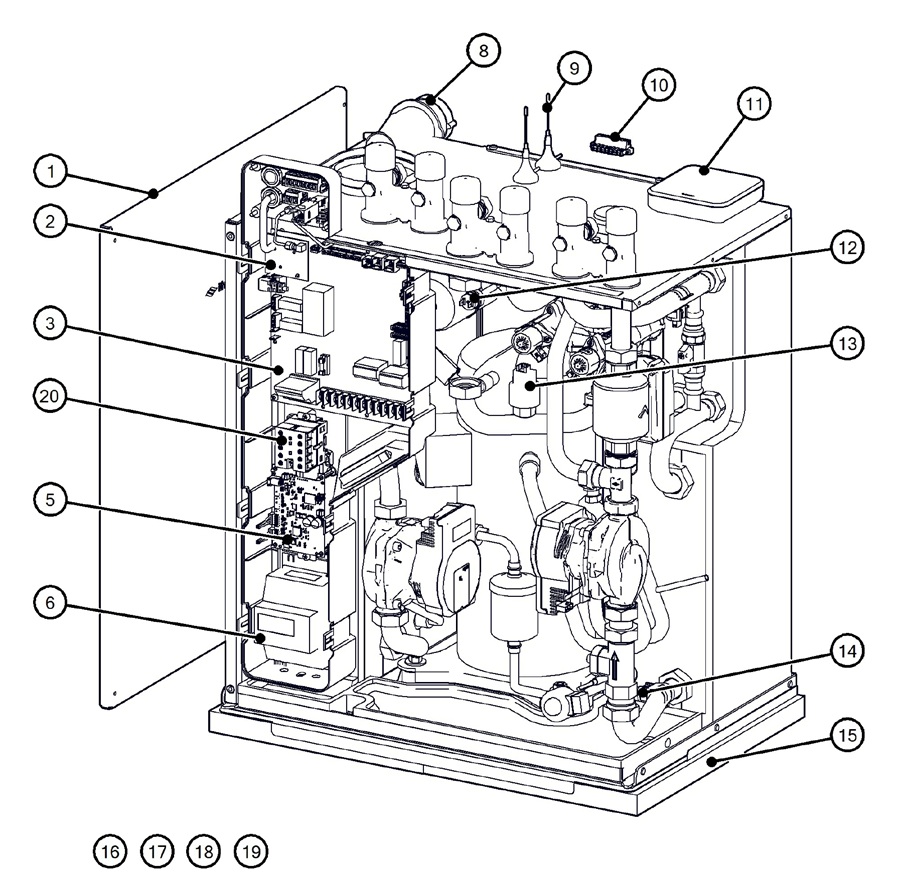 Itho Daalderop 5e generatie WPU 65-COE (03-00710) exploded tekening