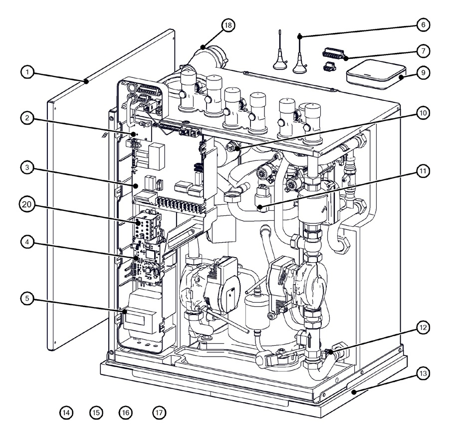 Itho Daalderop 5e generatie WPU 75-COE (03-00711) exploded tekening