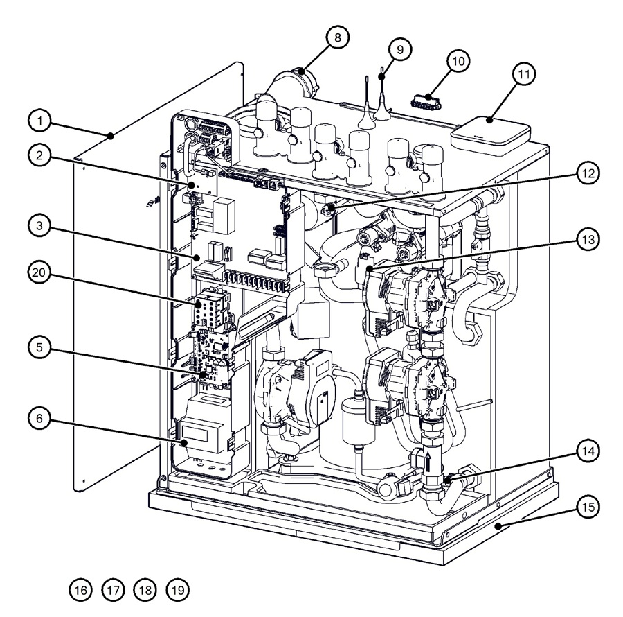 Itho Daalderop 5e generatie WPU 65-GE (03-00757) exploded tekening