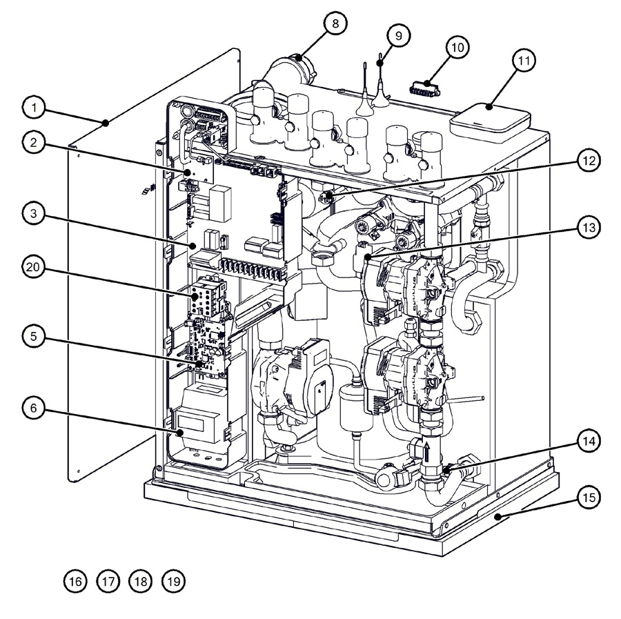 Itho Daalderop 5e generatie WPU 75-GE (03-00758) exploded tekening