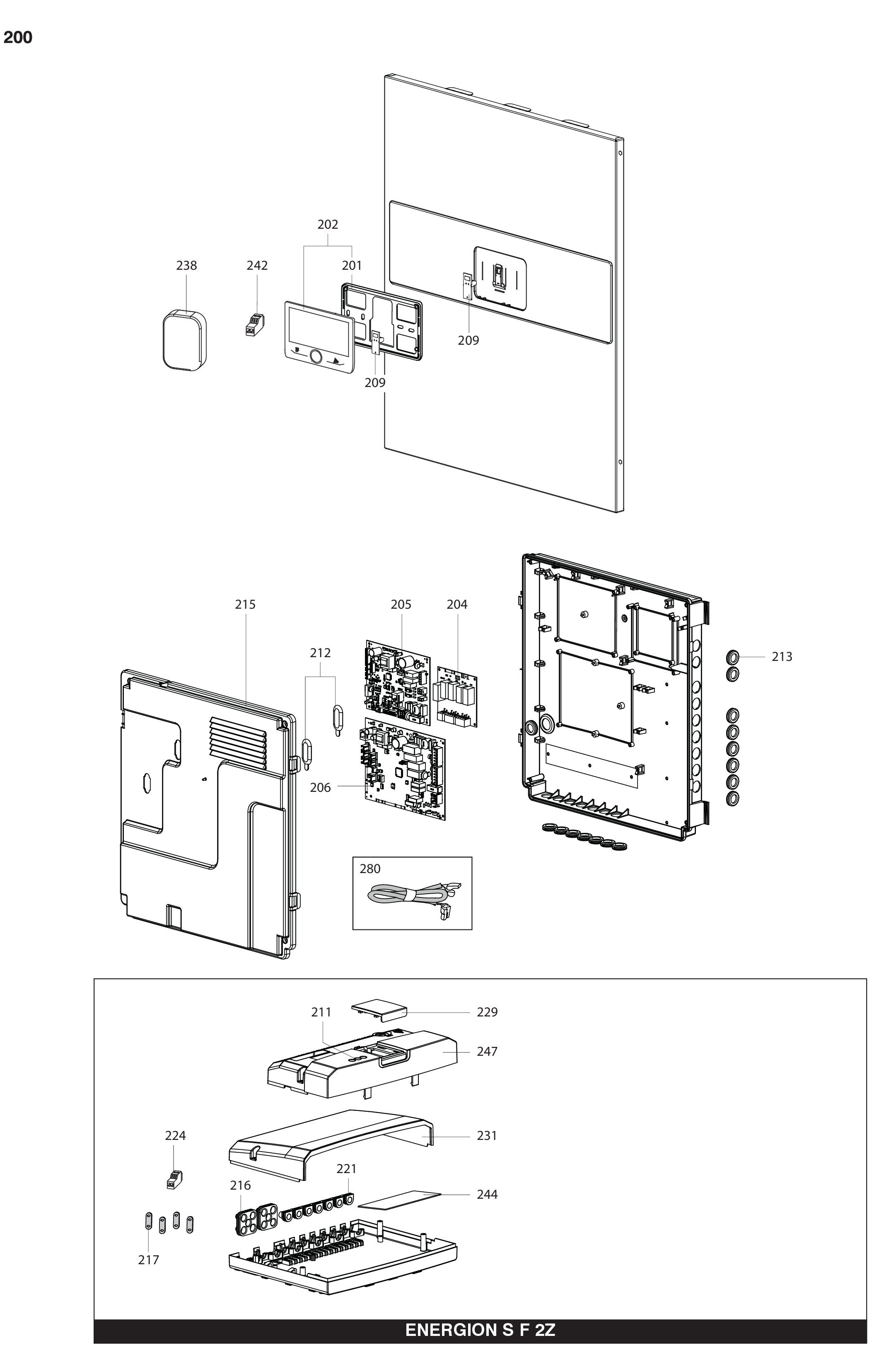 Atag Energion IDU S F 40-50 2Z exploded tekening