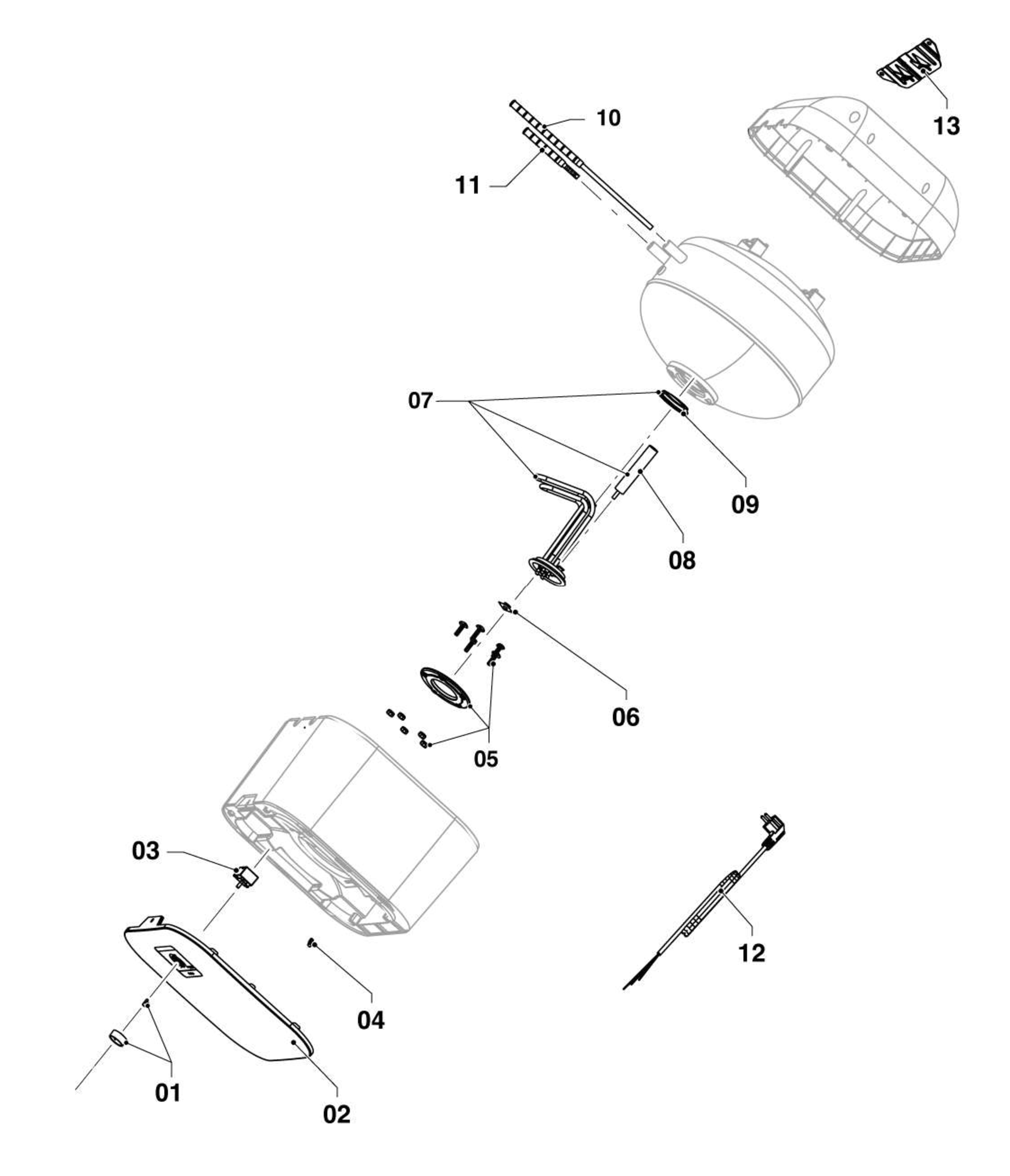 Vaillant eloSTOR pro 10L VEH 10 /2-3 U exploded tekening