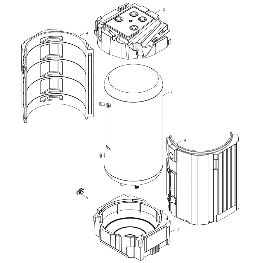 Bosch Compress 3800i EW (CS3800IEW 9) exploded tekening