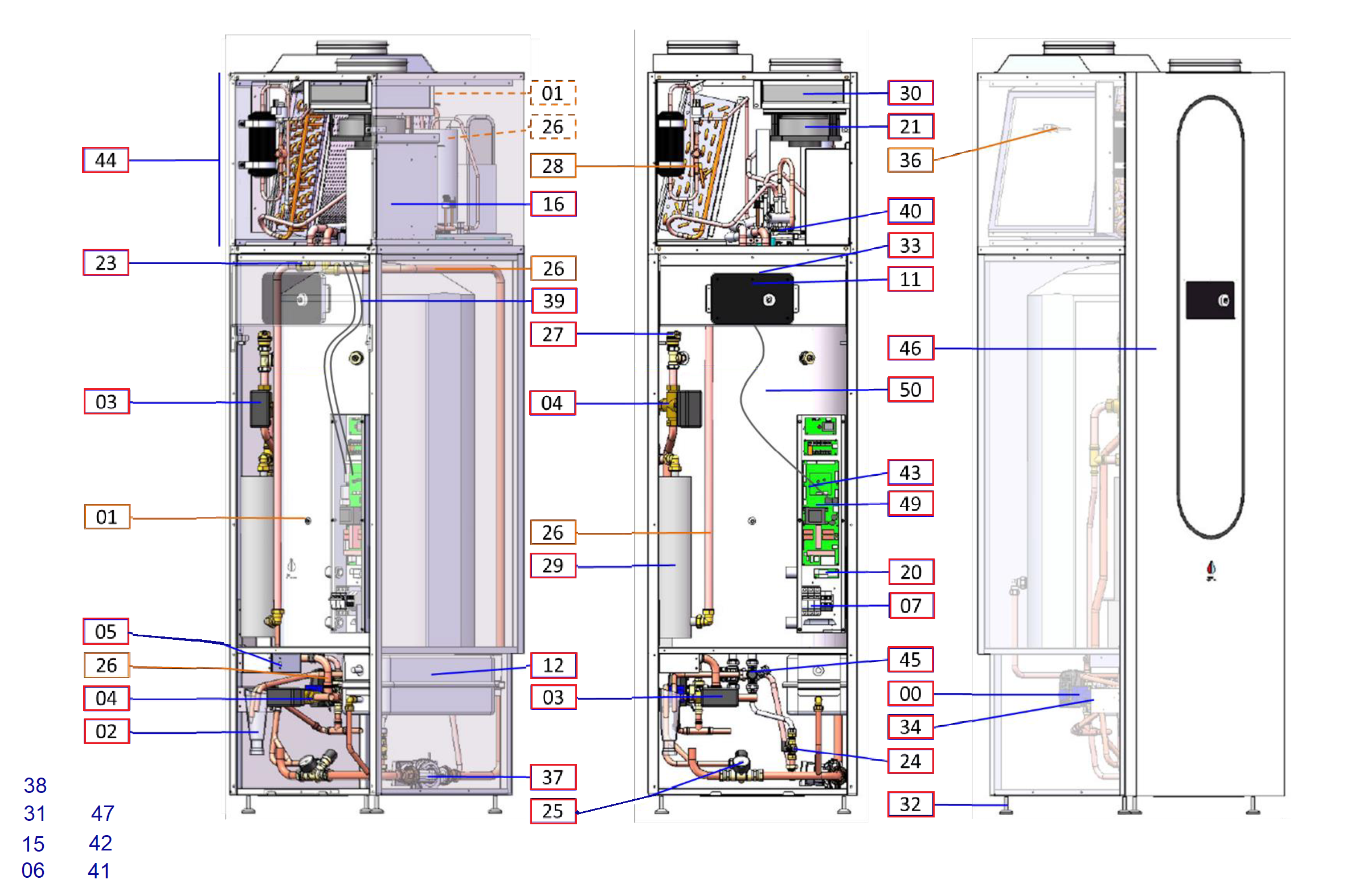 Inventum Modul-AIR Blue exploded tekening