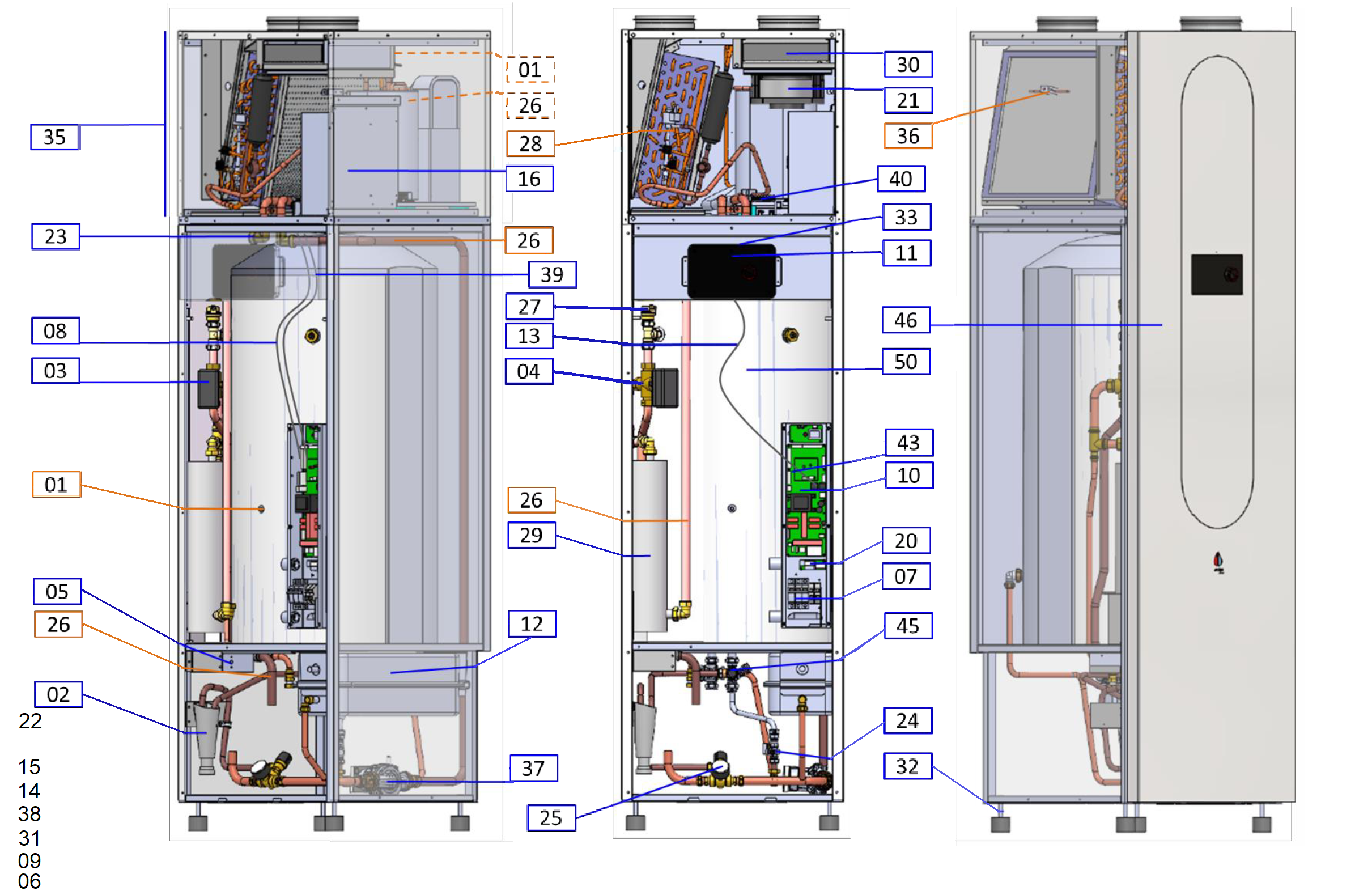 Inventum Modul-AIR Red exploded tekening