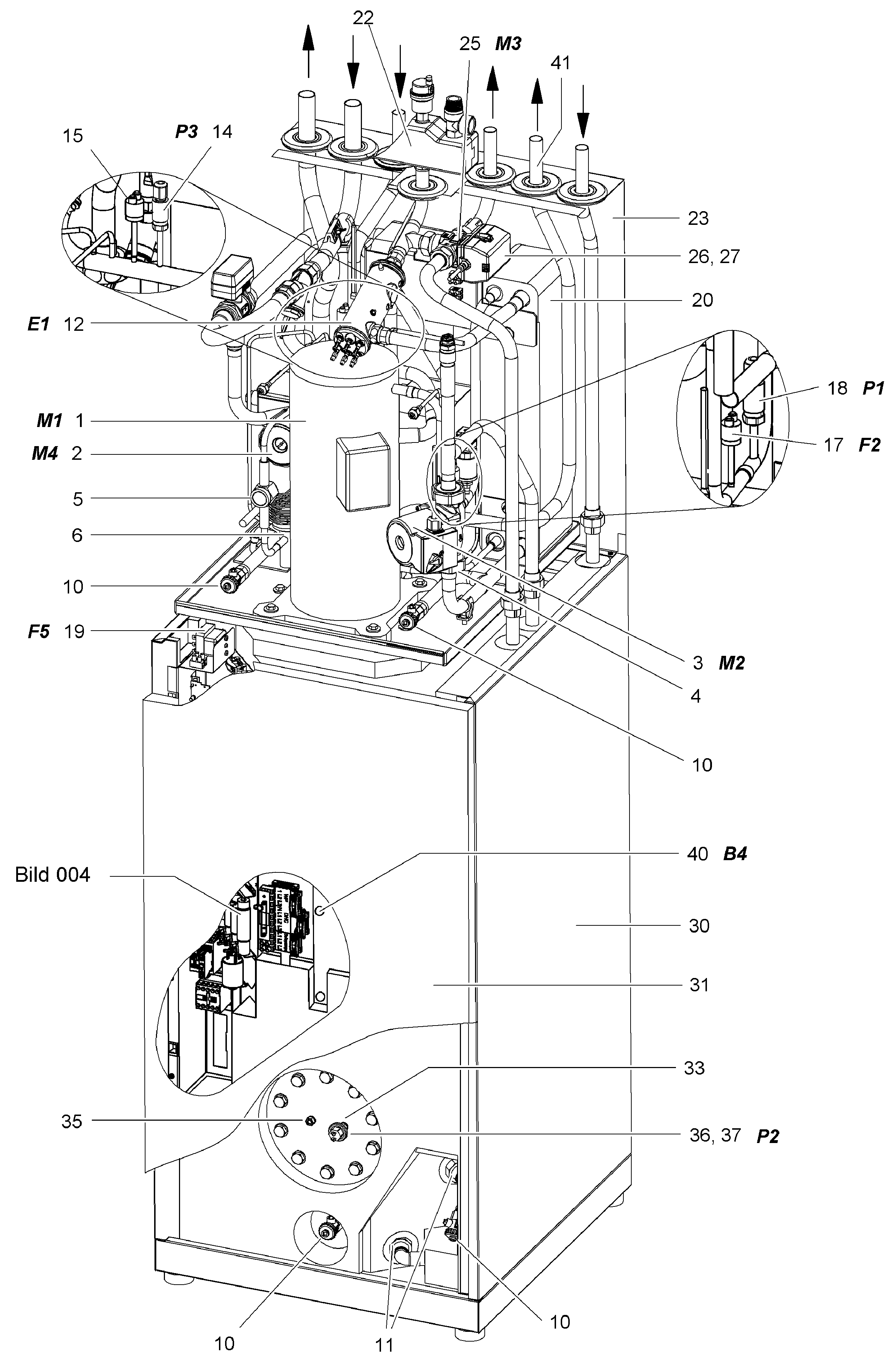 Stiebel Eltron WPC 5-13 COOL MIT R410A (11/2004) exploded tekening