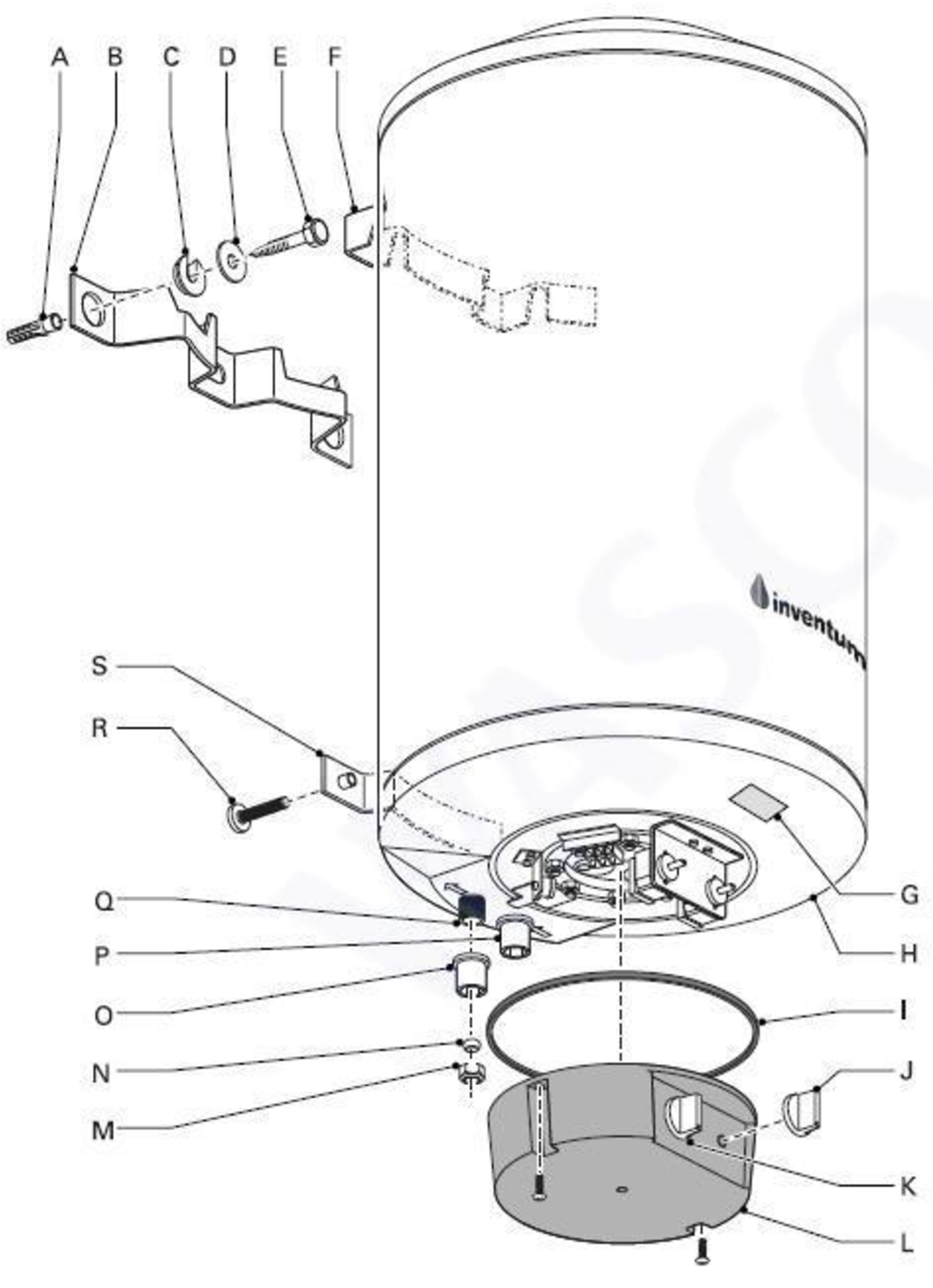 Inventum EDR 50 Hoogvermogen exploded tekening