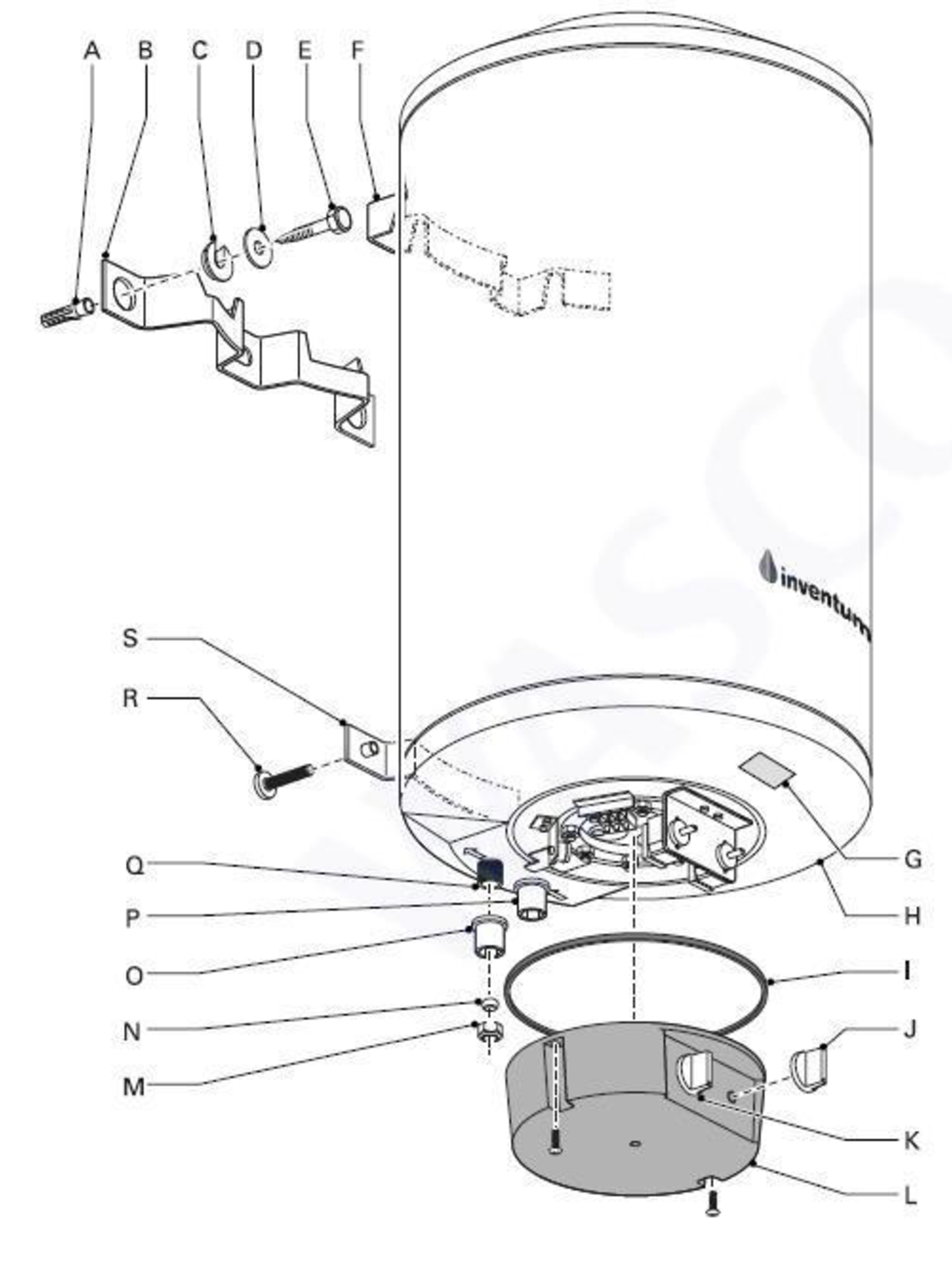 Inventum EDR 80 Hoogvermogen exploded tekening