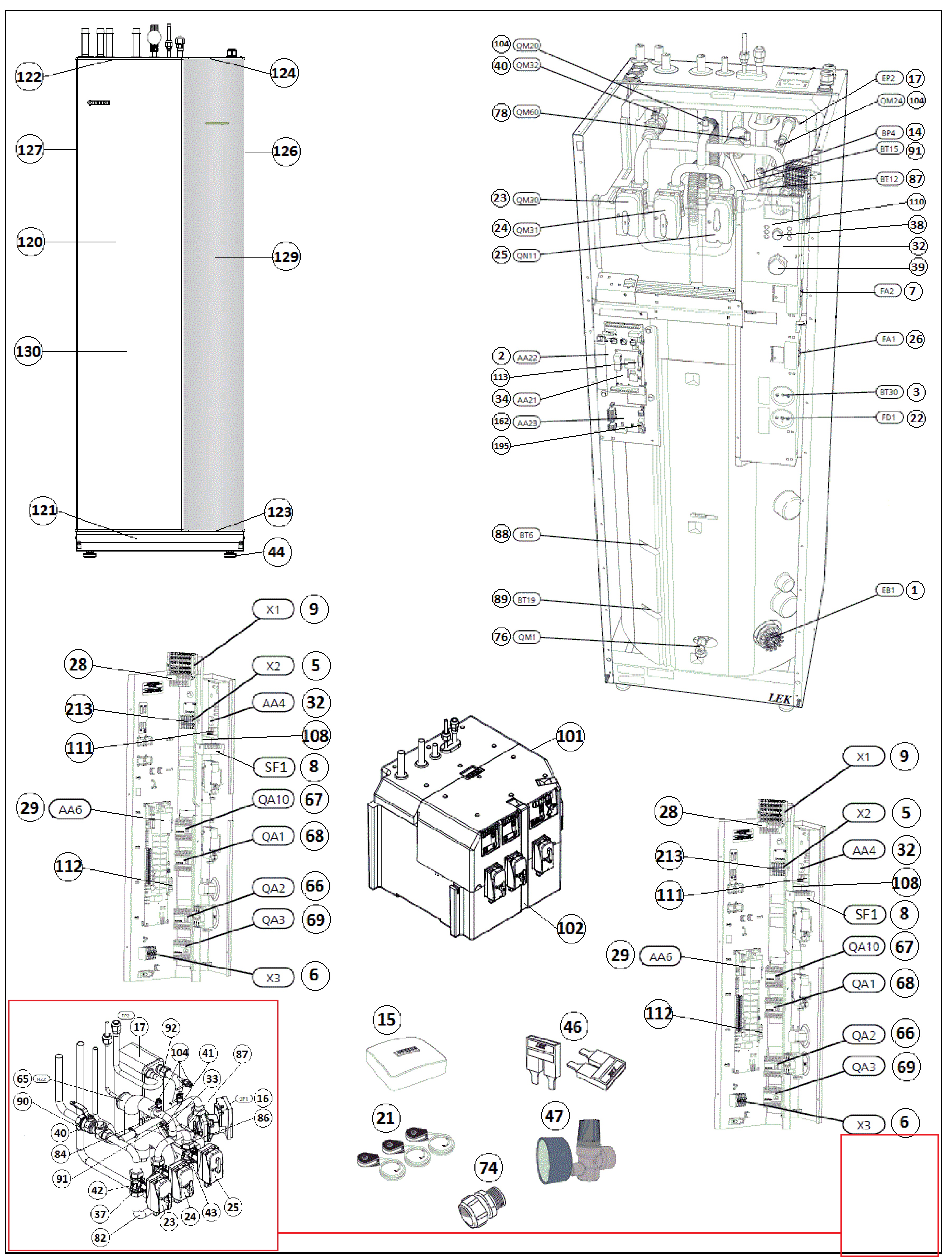 Nibe ACVM 10A-270 | 069159 exploded tekening