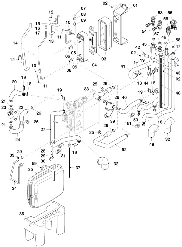 Vaillant aroTHERM Split plus VWL 58/8.2 IS S5 exploded tekening