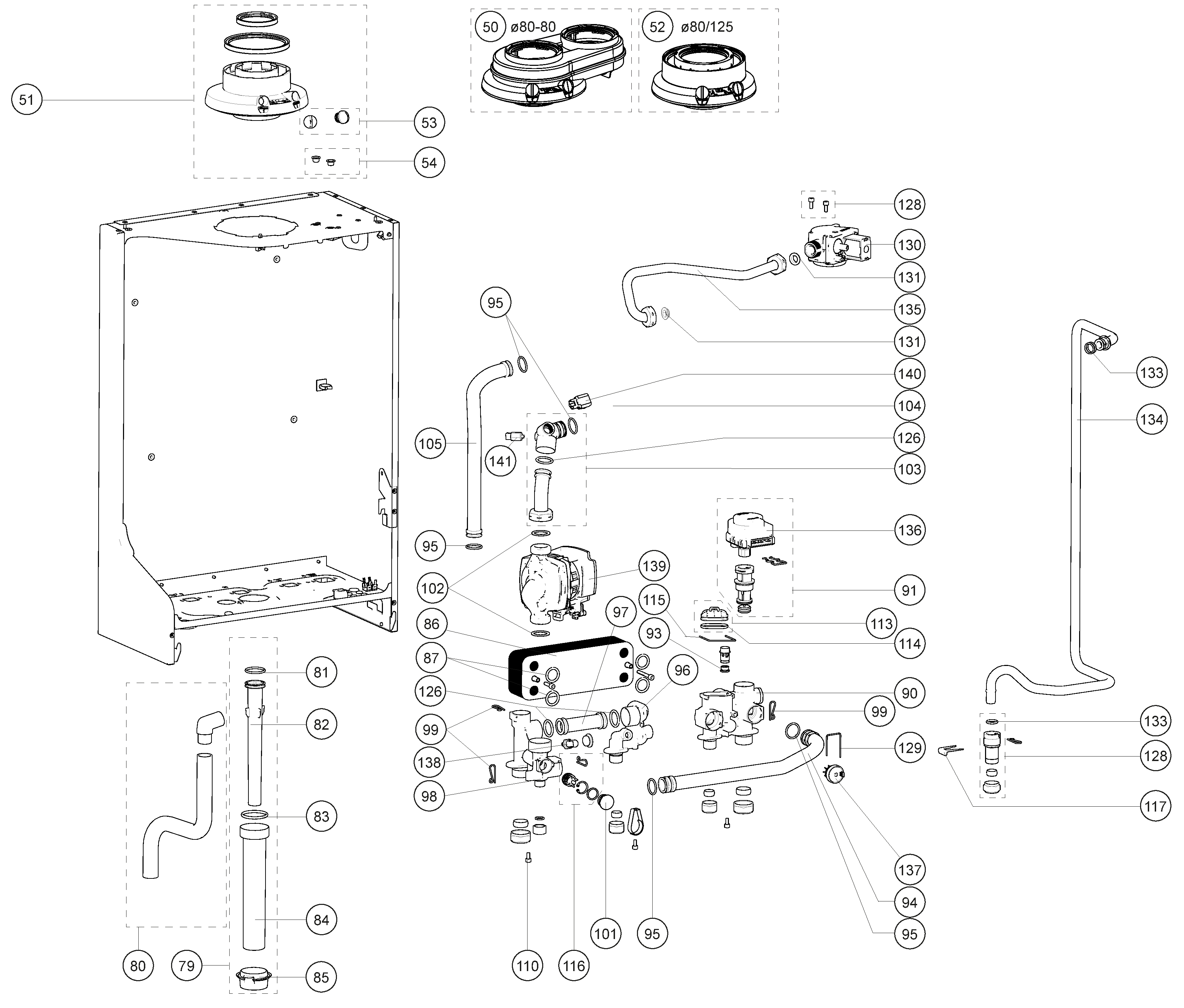 Atag P20EC iCon1 exploded tekening
